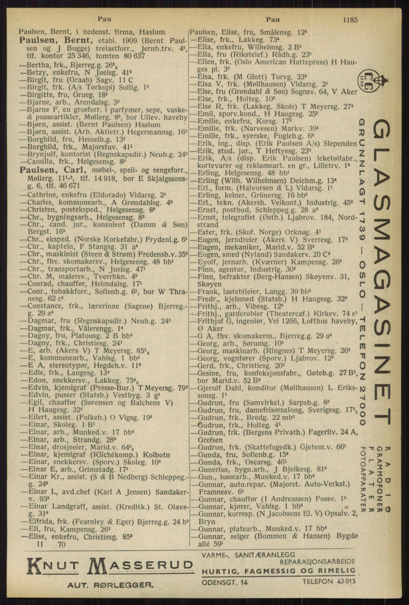 Kristiania/Oslo adressebok, PUBL/-, 1936, s. 1185