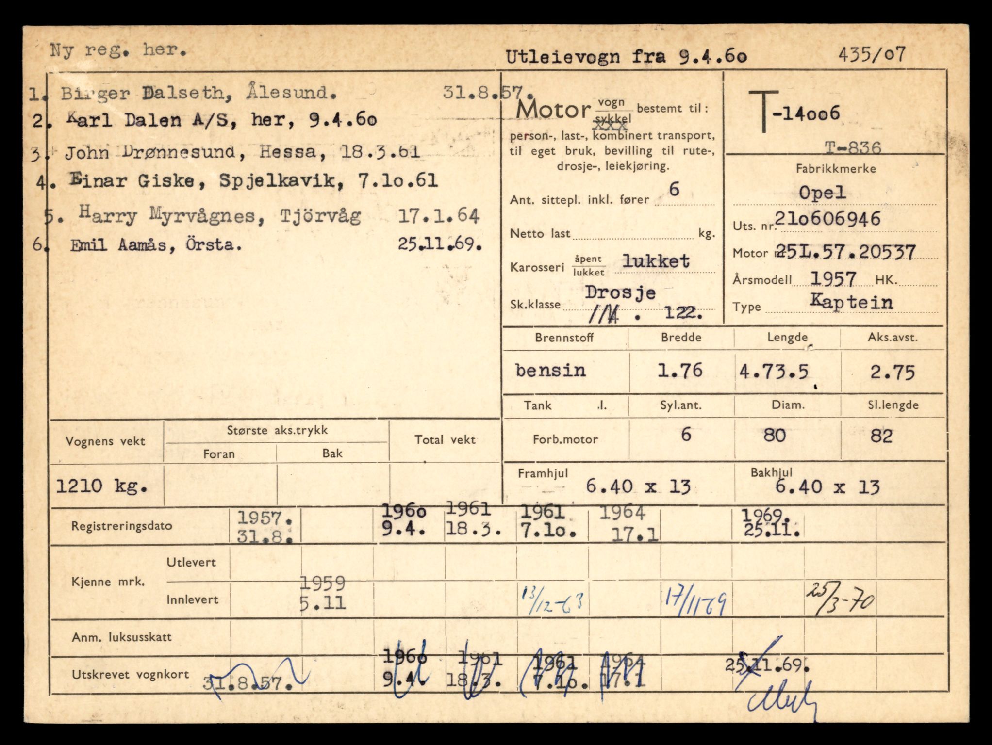 Møre og Romsdal vegkontor - Ålesund trafikkstasjon, AV/SAT-A-4099/F/Fe/L0042: Registreringskort for kjøretøy T 13906 - T 14079, 1927-1998, s. 1393
