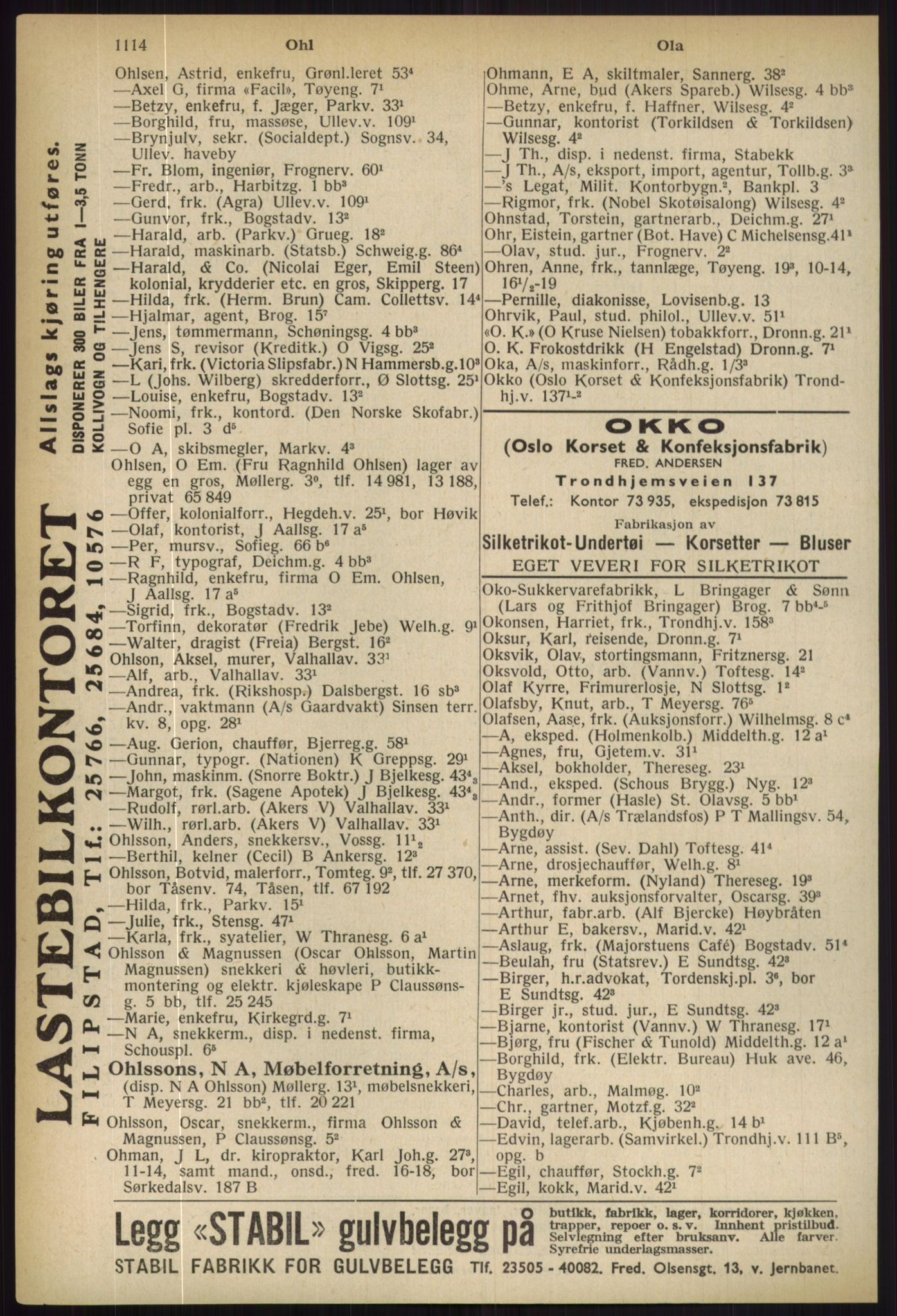 Kristiania/Oslo adressebok, PUBL/-, 1936, s. 1114
