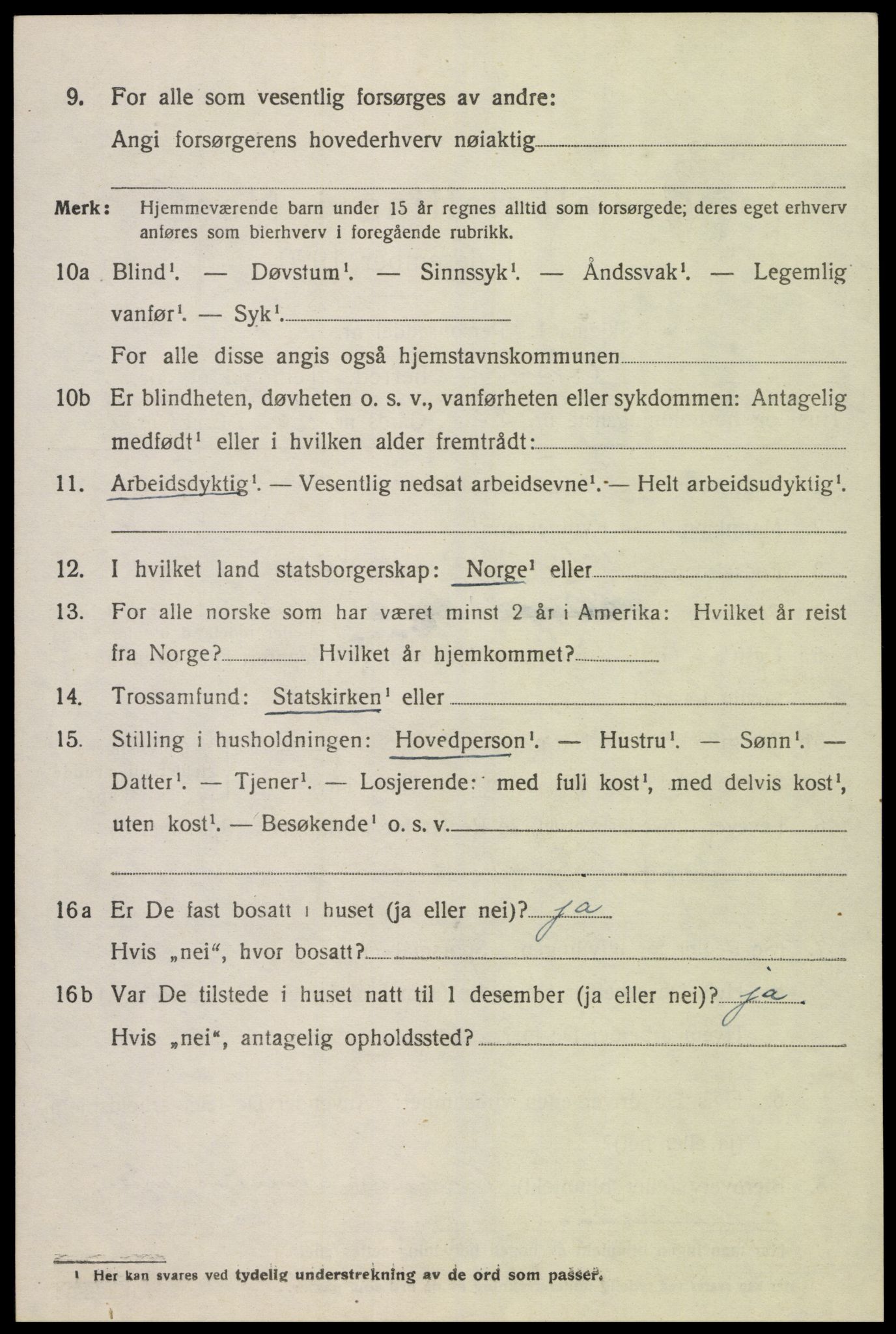 SAK, Folketelling 1920 for 1026 Åseral herred, 1920, s. 2433