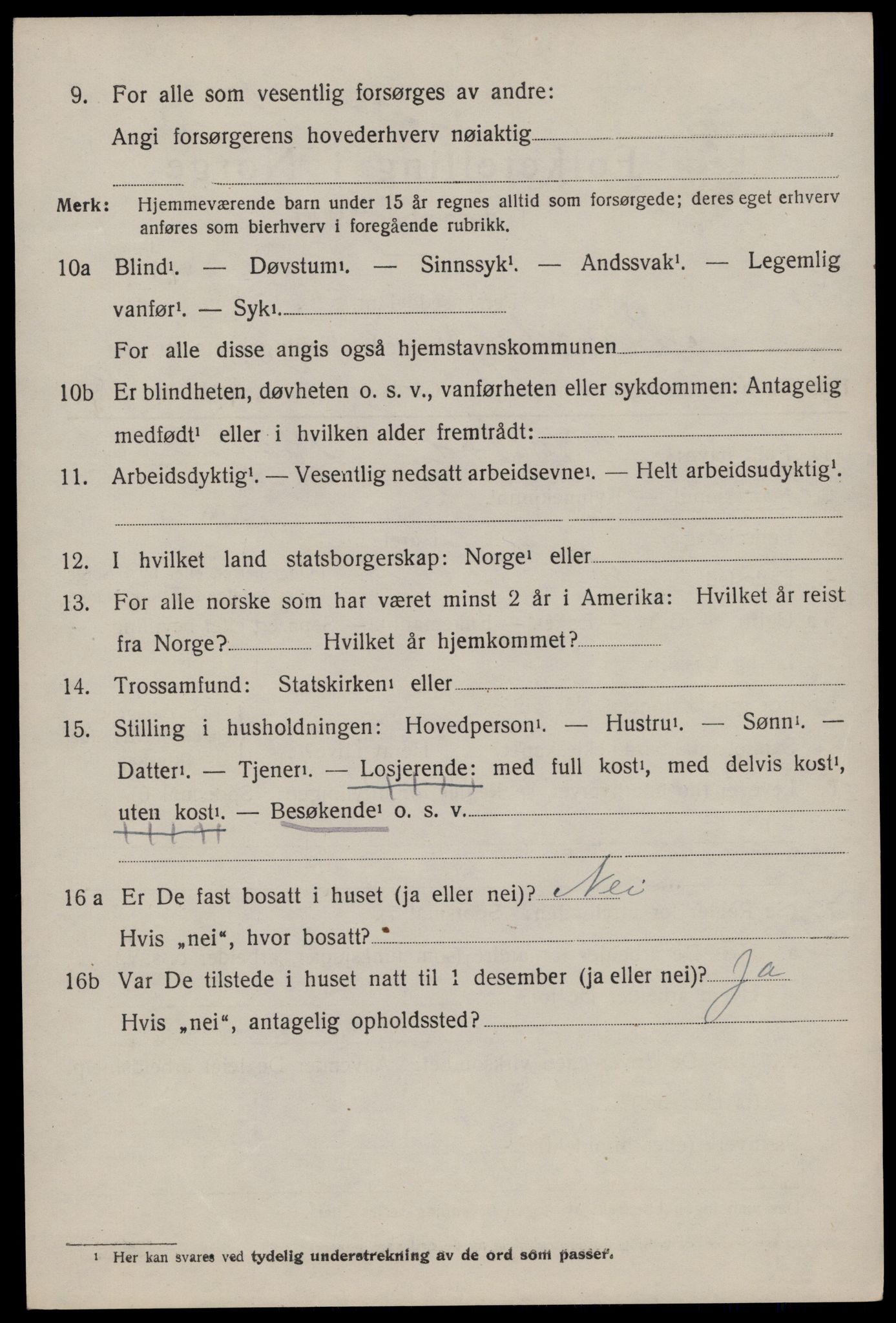 SAKO, Folketelling 1920 for 0830 Nissedal herred, 1920, s. 1262