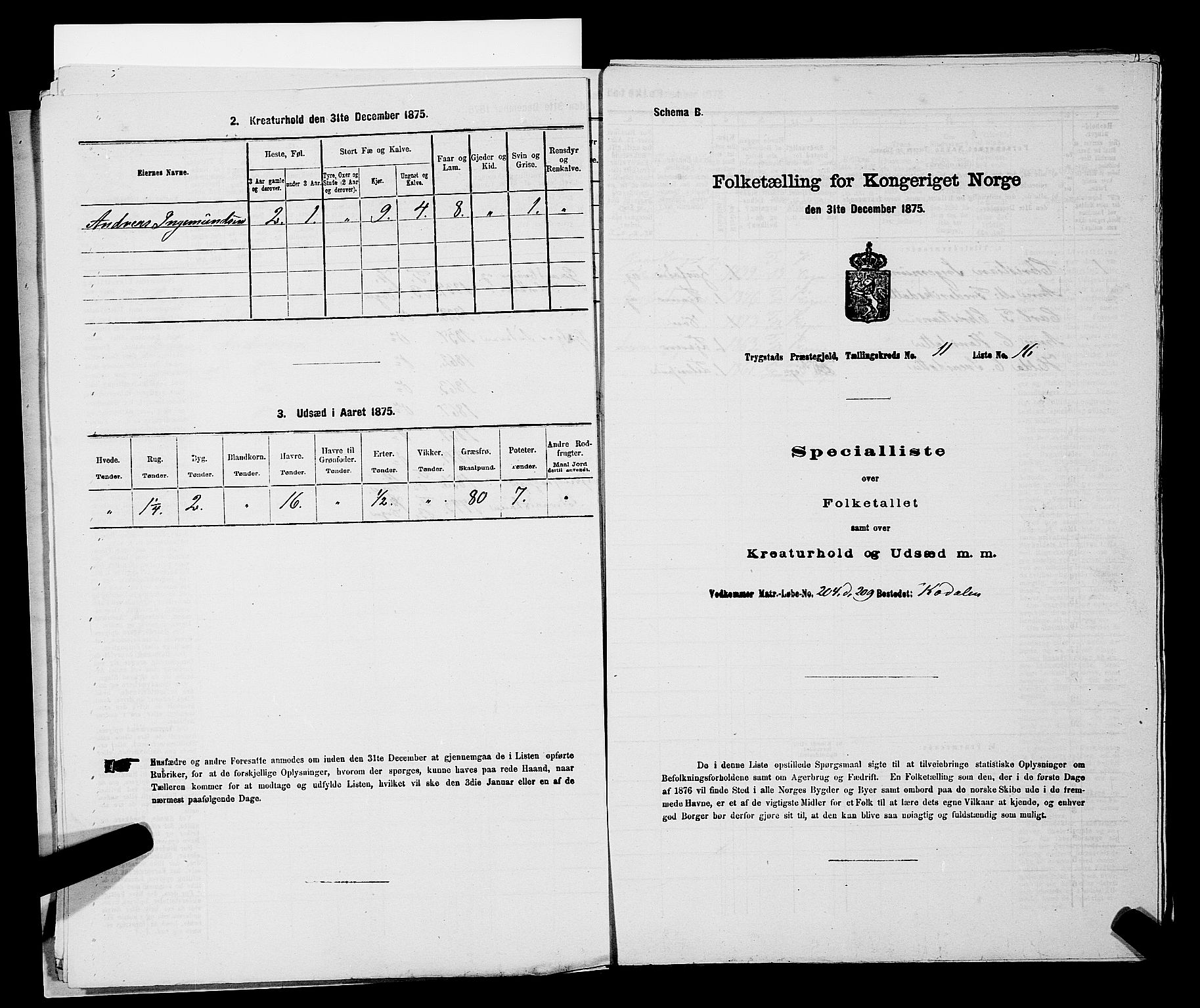 RA, Folketelling 1875 for 0122P Trøgstad prestegjeld, 1875, s. 1231