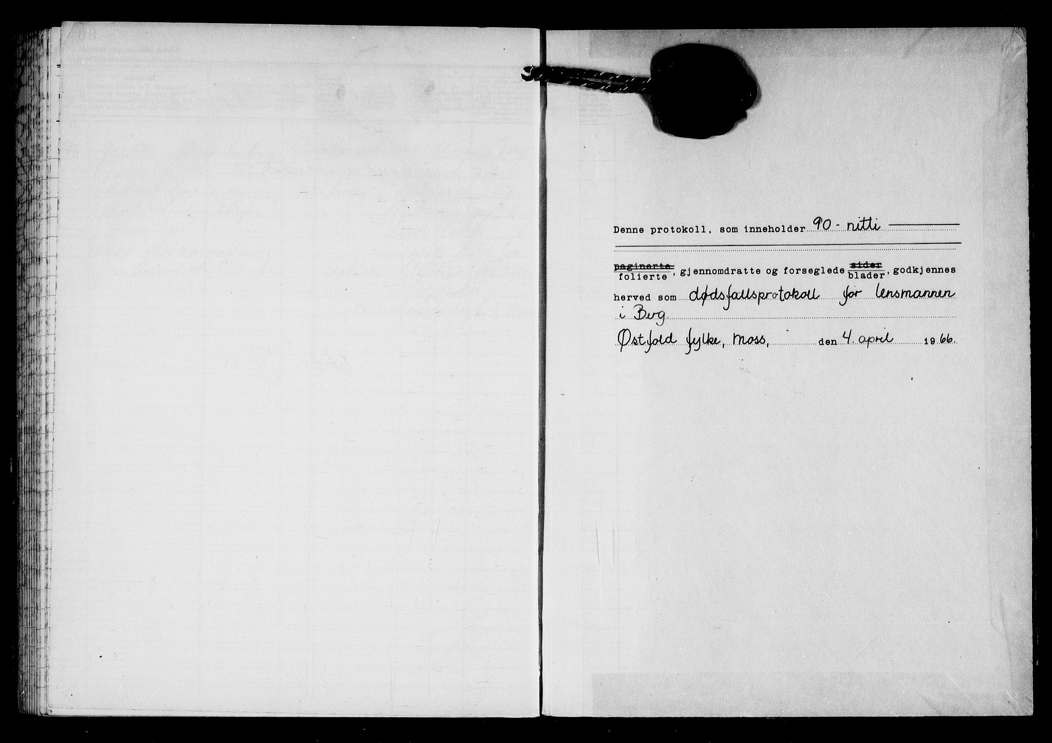 Berg lensmannskontor, SAO/A-10263/H/Ha/Haa/L0010: Dødsfallsprotokoll, 1966-1968