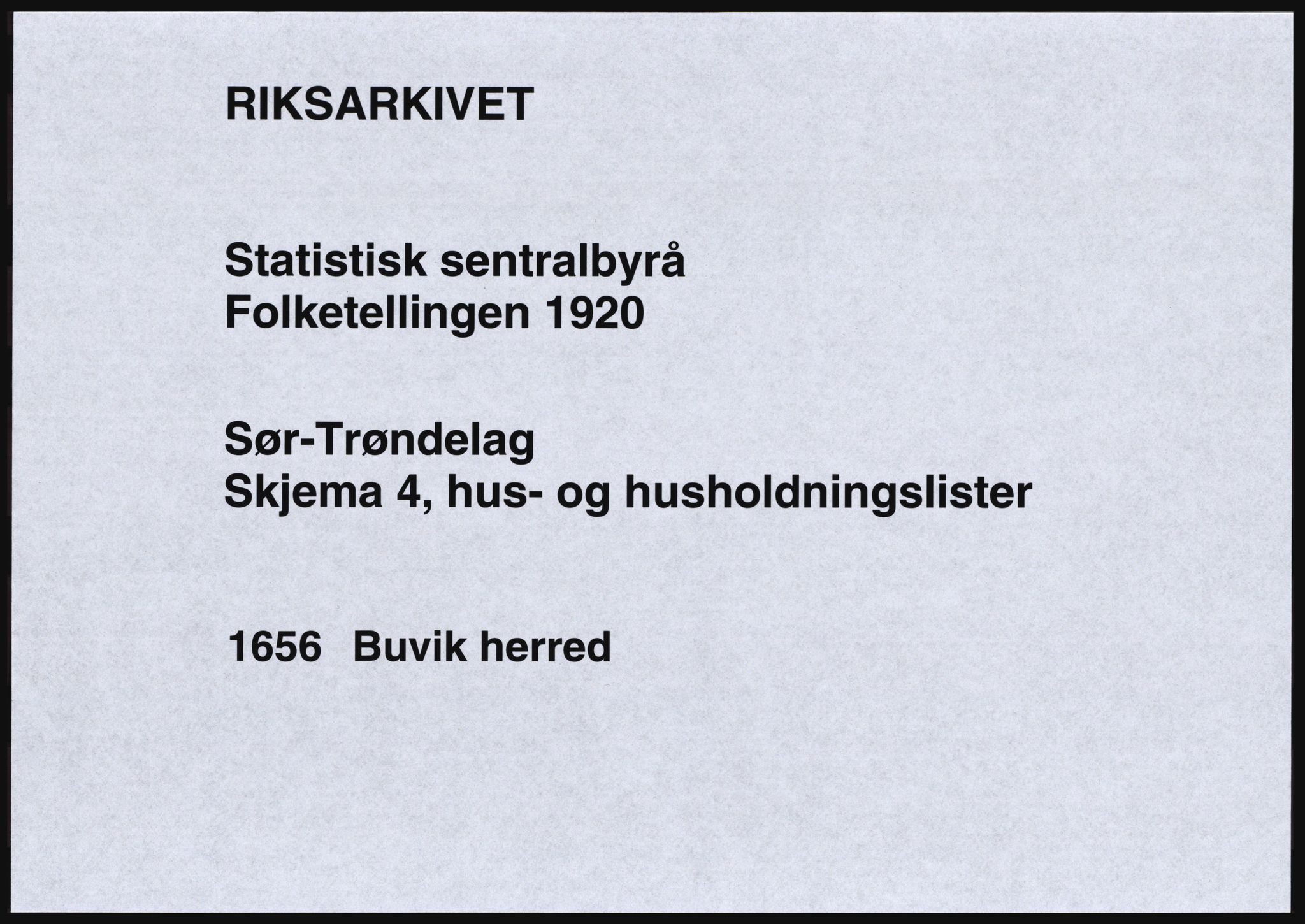 SAT, Folketelling 1920 for 1656 Buvik herred, 1920, s. 12