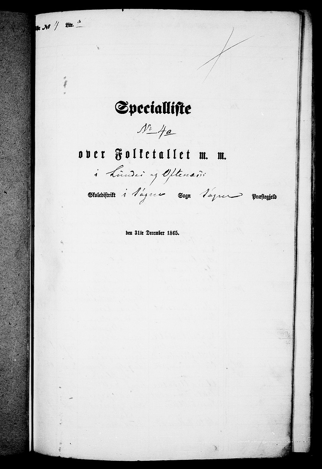 RA, Folketelling 1865 for 1018P Søgne prestegjeld, 1865, s. 76