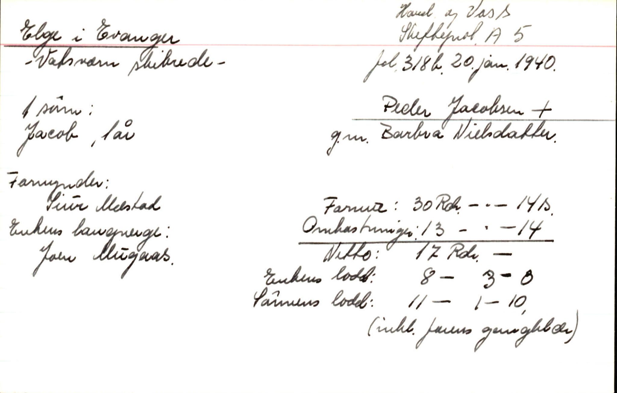 Skiftekort ved Statsarkivet i Bergen, SAB/SKIFTEKORT/002/L0002: Skifteprotokoll nr. 4-5, 1720-1747, s. 1707