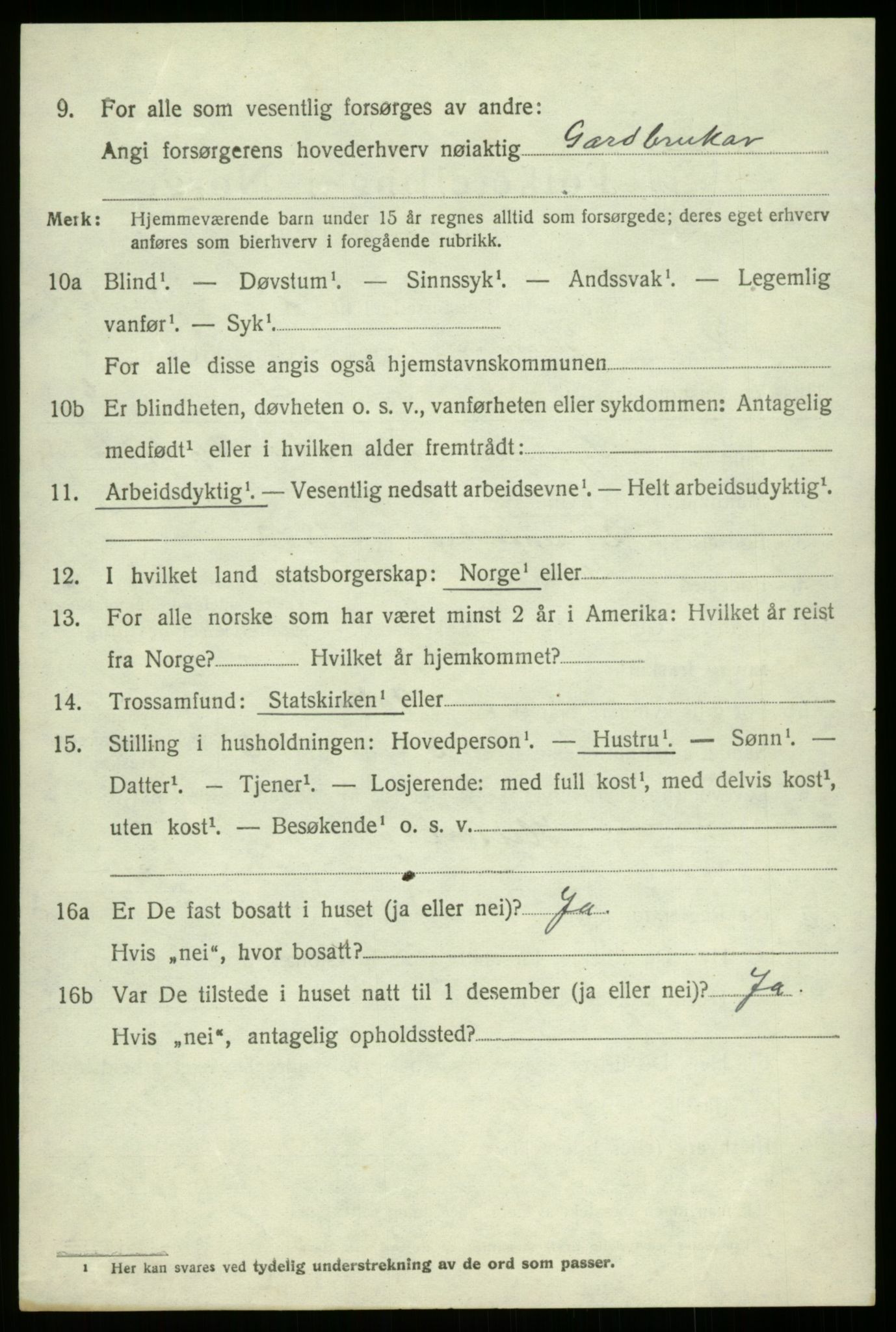 SAB, Folketelling 1920 for 1238 Kvam herred, 1920, s. 4376