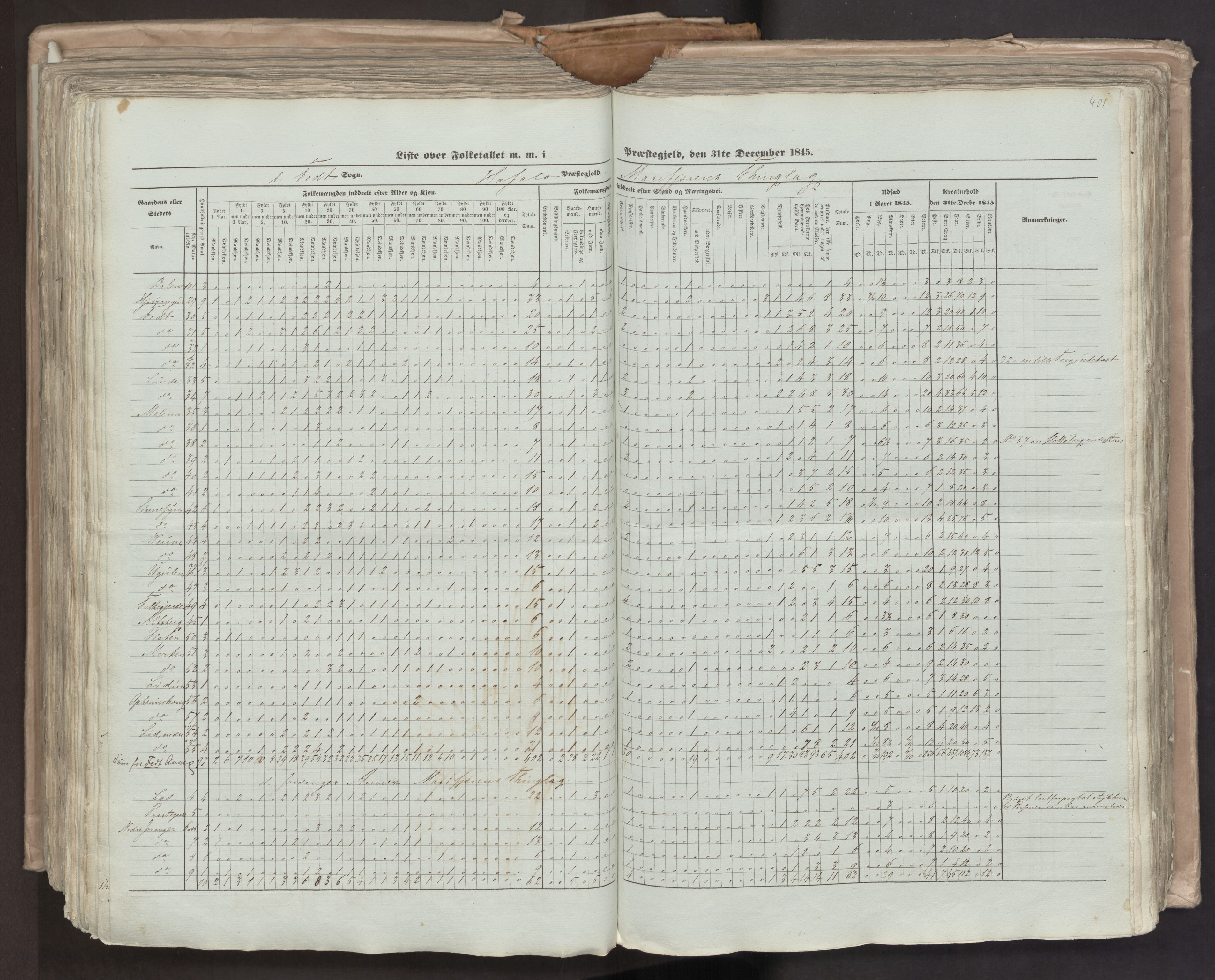 RA, Folketellingen 1845, bind 7: Søndre Bergenhus amt og Nordre Bergenhus amt, 1845, s. 401