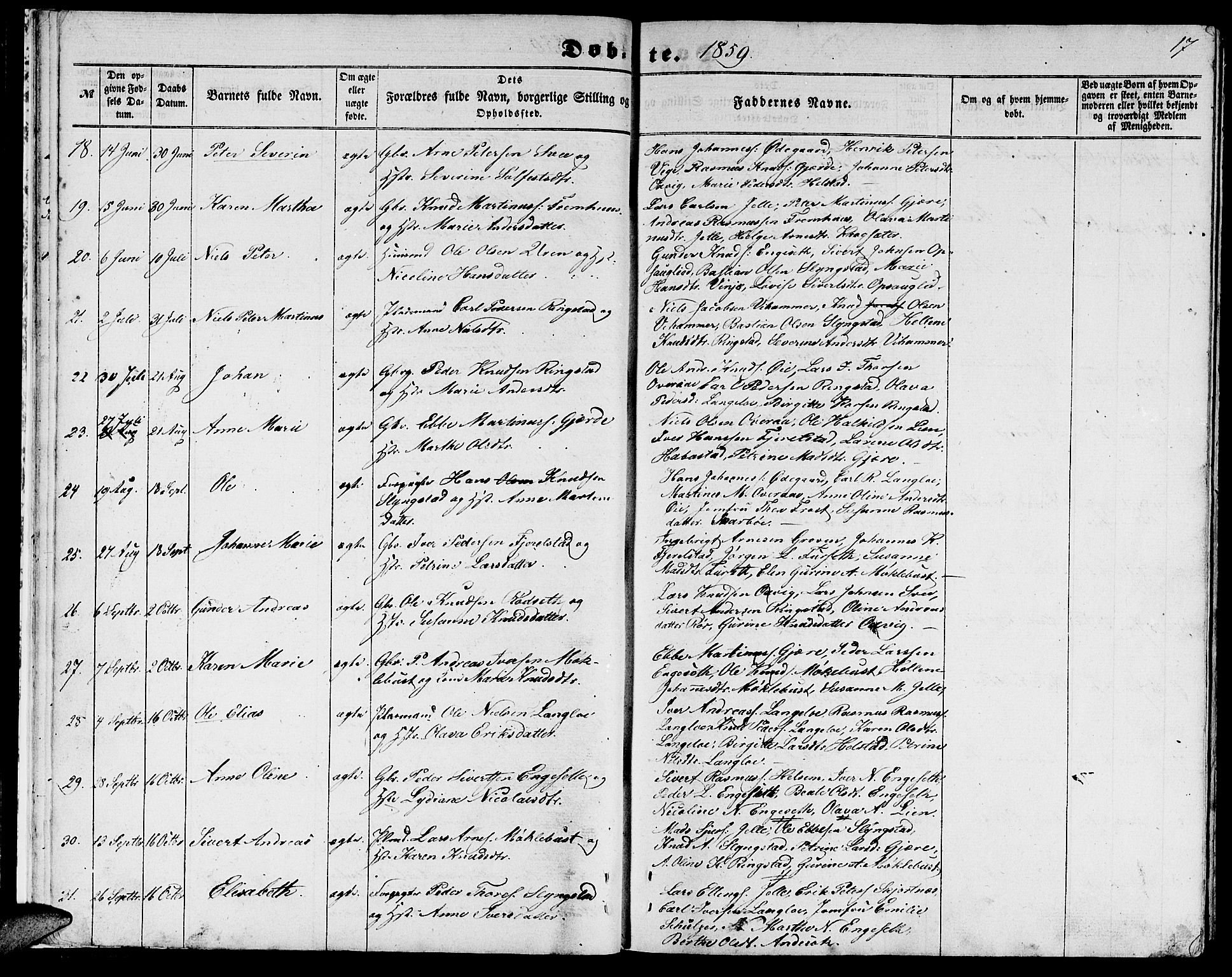 Ministerialprotokoller, klokkerbøker og fødselsregistre - Møre og Romsdal, AV/SAT-A-1454/520/L0291: Klokkerbok nr. 520C03, 1854-1881, s. 17