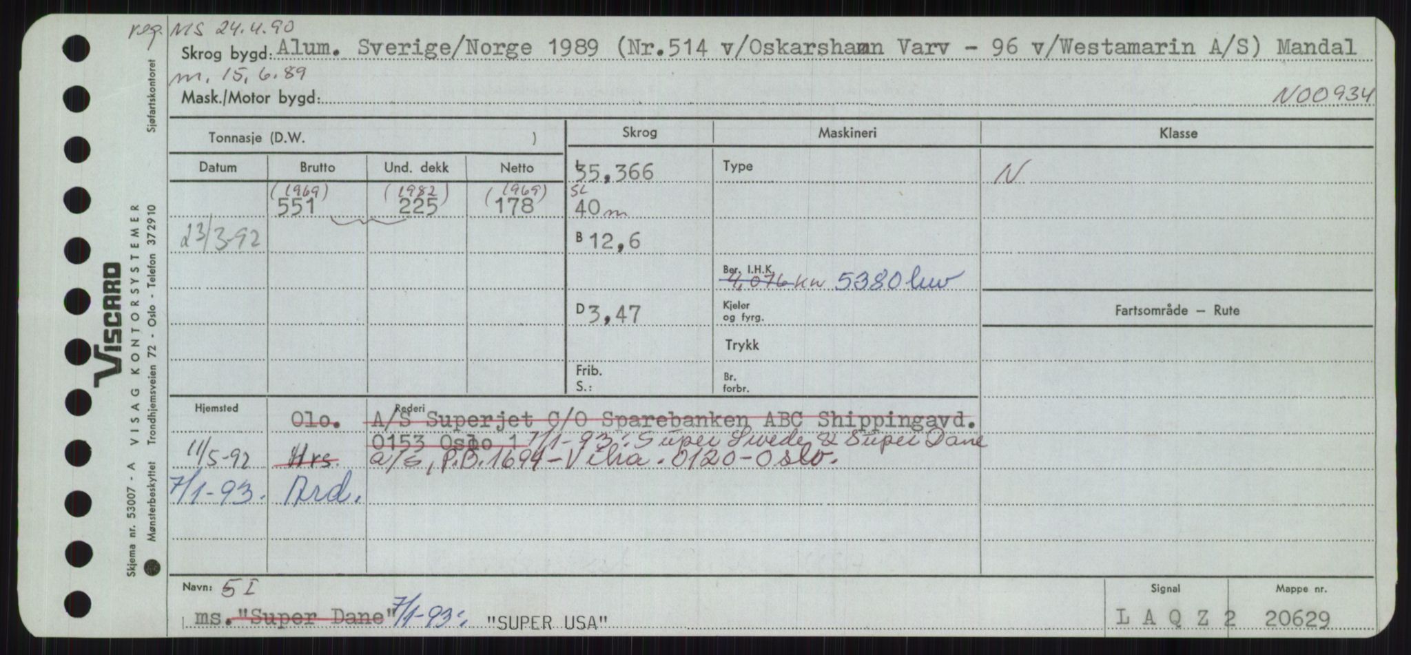 Sjøfartsdirektoratet med forløpere, Skipsmålingen, RA/S-1627/H/Ha/L0005/0002: Fartøy, S-Sven / Fartøy, Skjo-Sven, s. 799