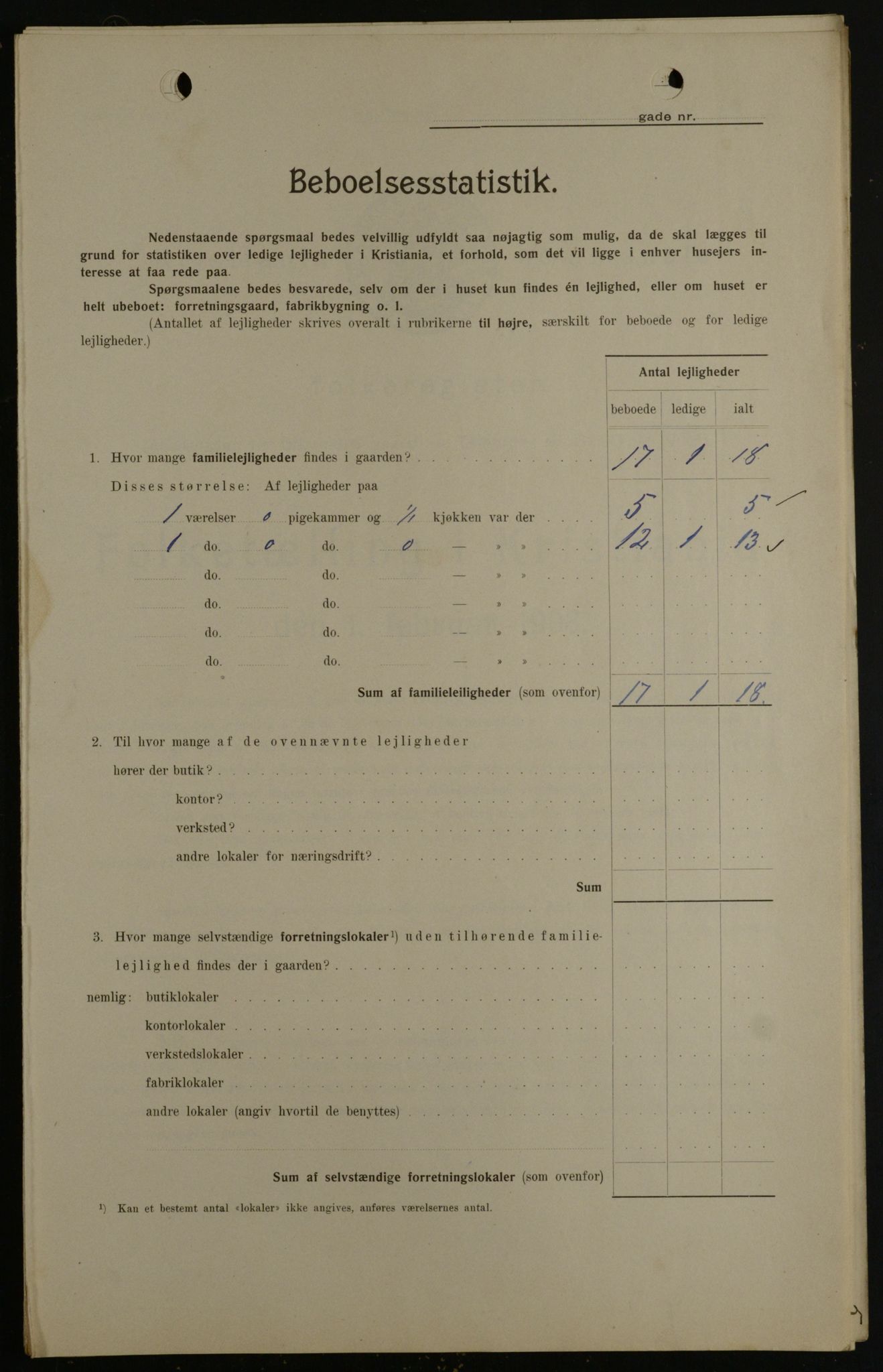 OBA, Kommunal folketelling 1.2.1908 for Kristiania kjøpstad, 1908, s. 77405