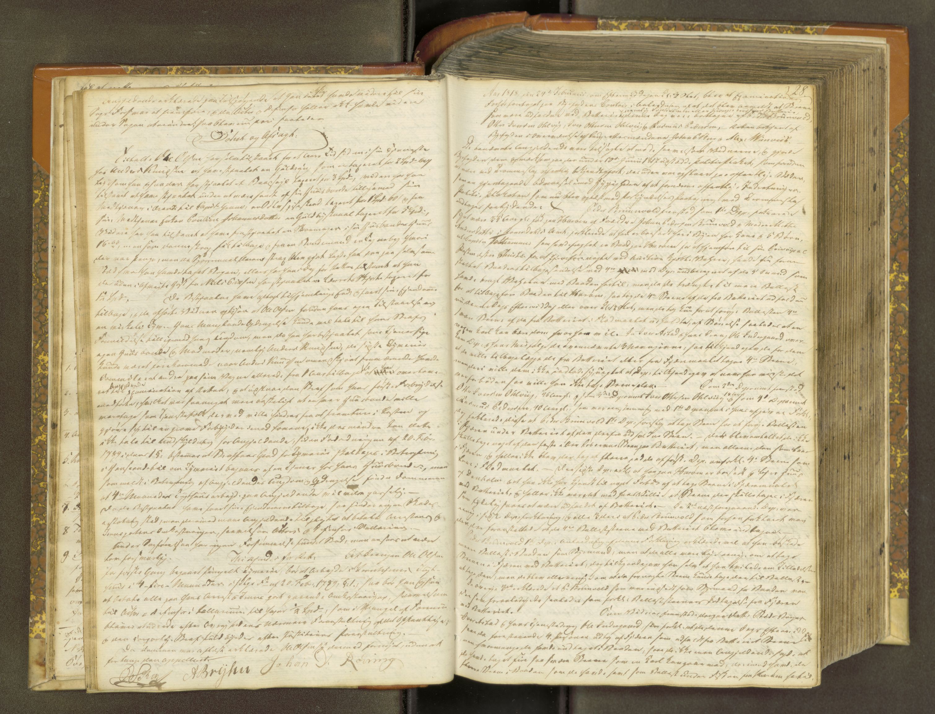 Kristiansund byfogd, AV/SAT-A-4587/A/01/L0008: Justisprotokoll. Aut. 31.12.1817, 1817-1829, s. 27b-28a