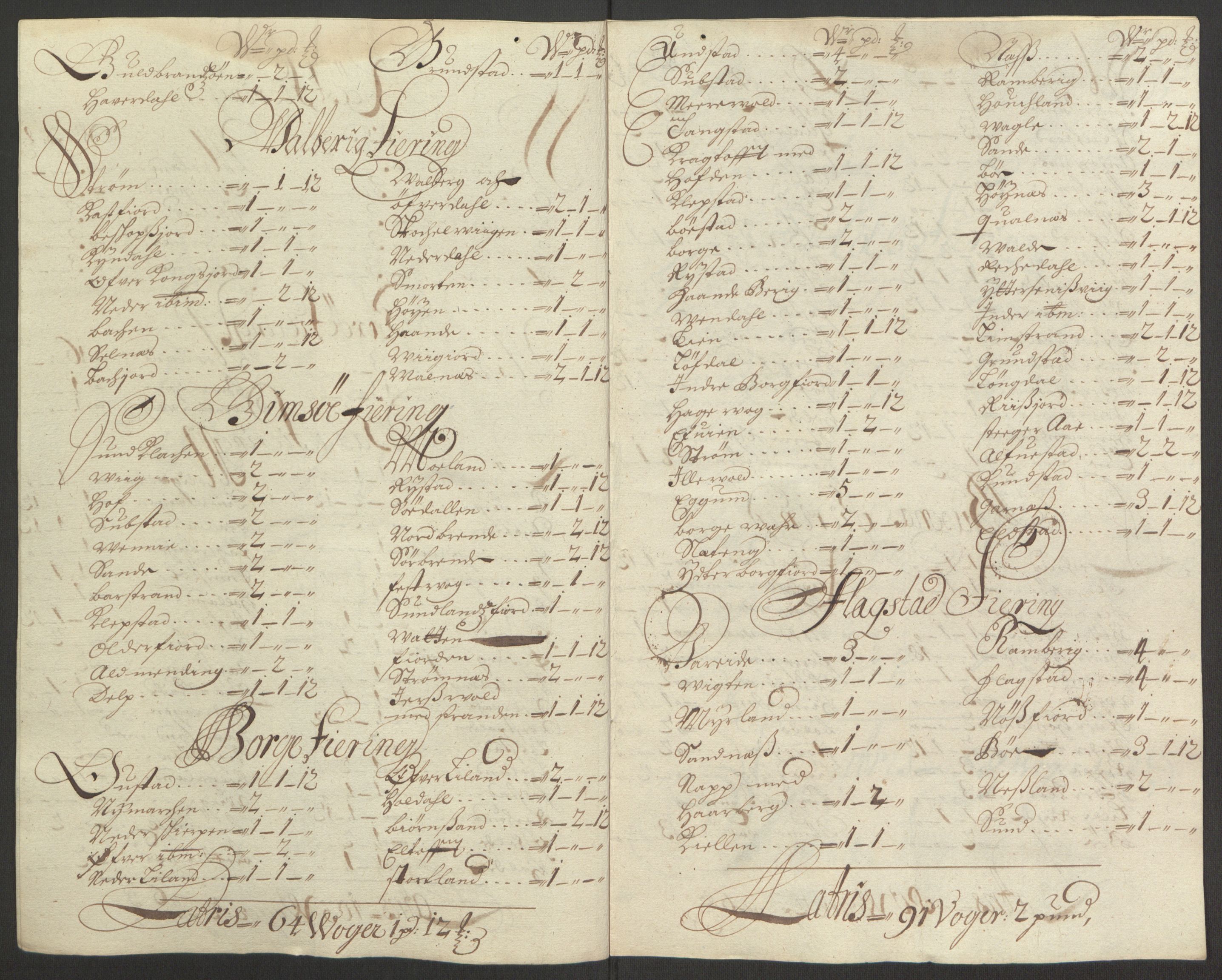 Rentekammeret inntil 1814, Reviderte regnskaper, Fogderegnskap, RA/EA-4092/R67/L4675: Fogderegnskap Vesterålen, Andenes og Lofoten, 1691-1693, s. 266