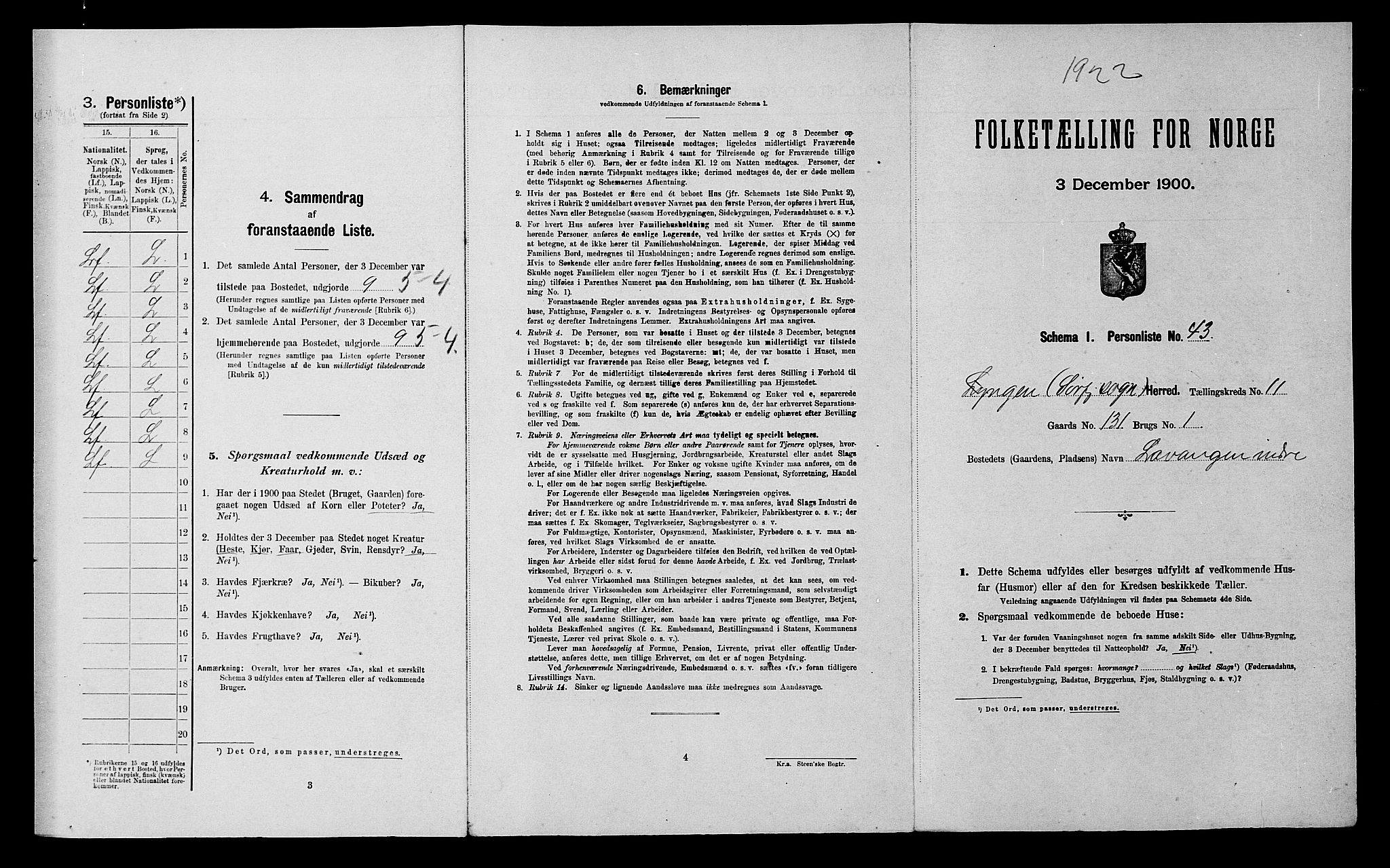 SATØ, Folketelling 1900 for 1938 Lyngen herred, 1900, s. 1714
