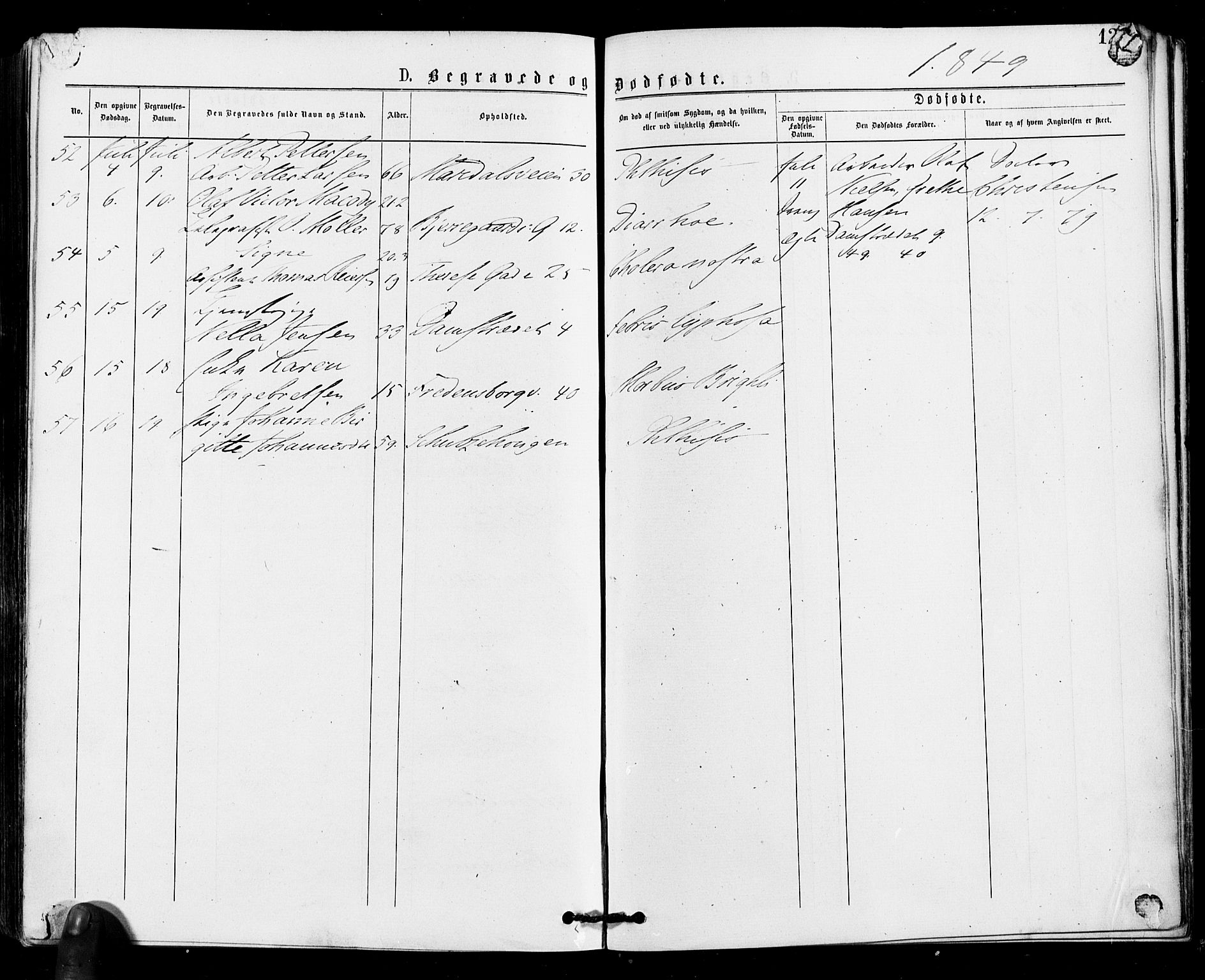 Gamle Aker prestekontor Kirkebøker, SAO/A-10617a/F/L0004: Ministerialbok nr. 4, 1872-1879, s. 128