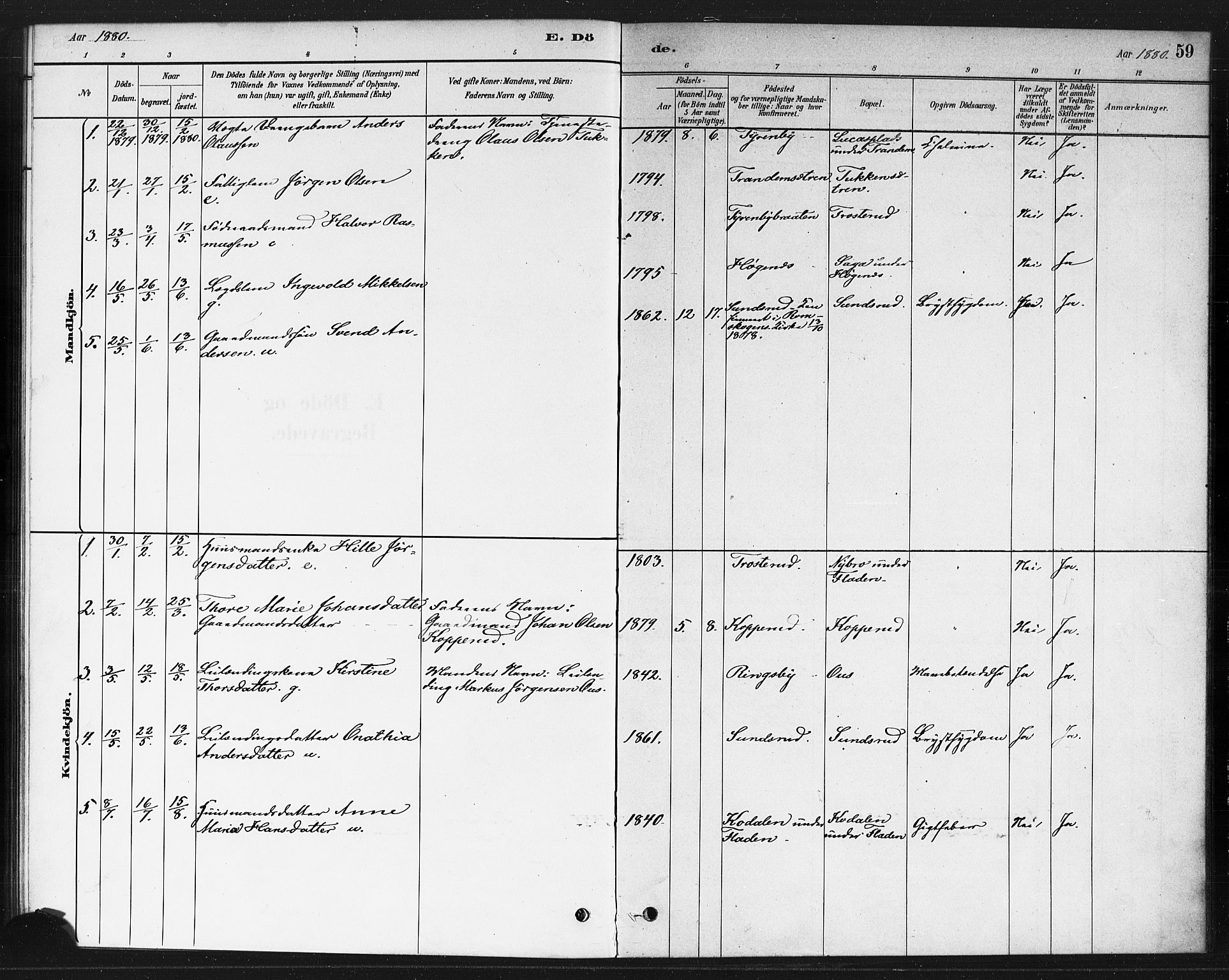 Rødenes prestekontor Kirkebøker, AV/SAO-A-2005/F/Fb/L0001: Ministerialbok nr. II 1, 1880-1889, s. 59