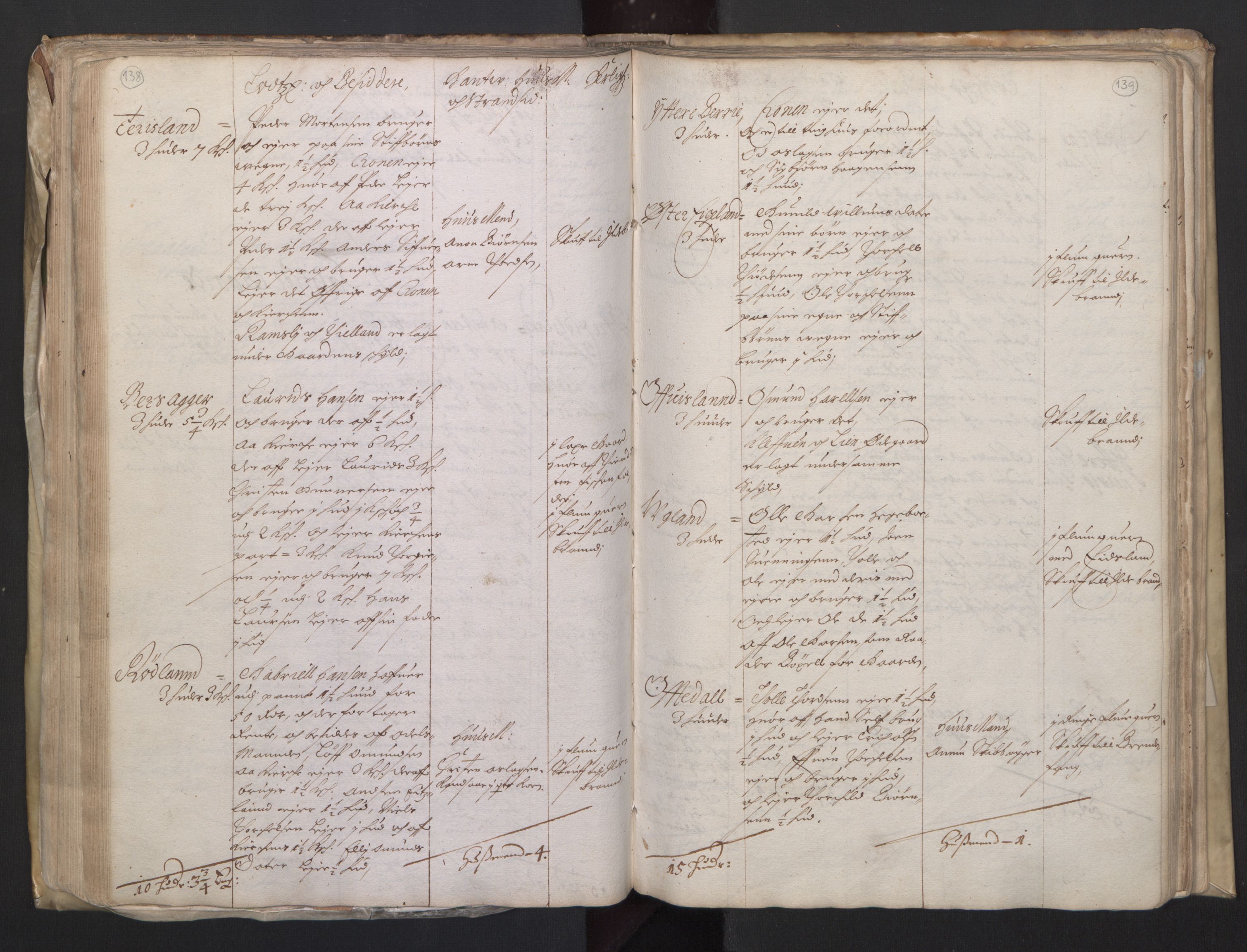 Rentekammeret inntil 1814, Realistisk ordnet avdeling, AV/RA-EA-4070/L/L0020/0004: Agder lagdømme: / Alminnelig jordebok. Lista len, 1661, s. 138-139