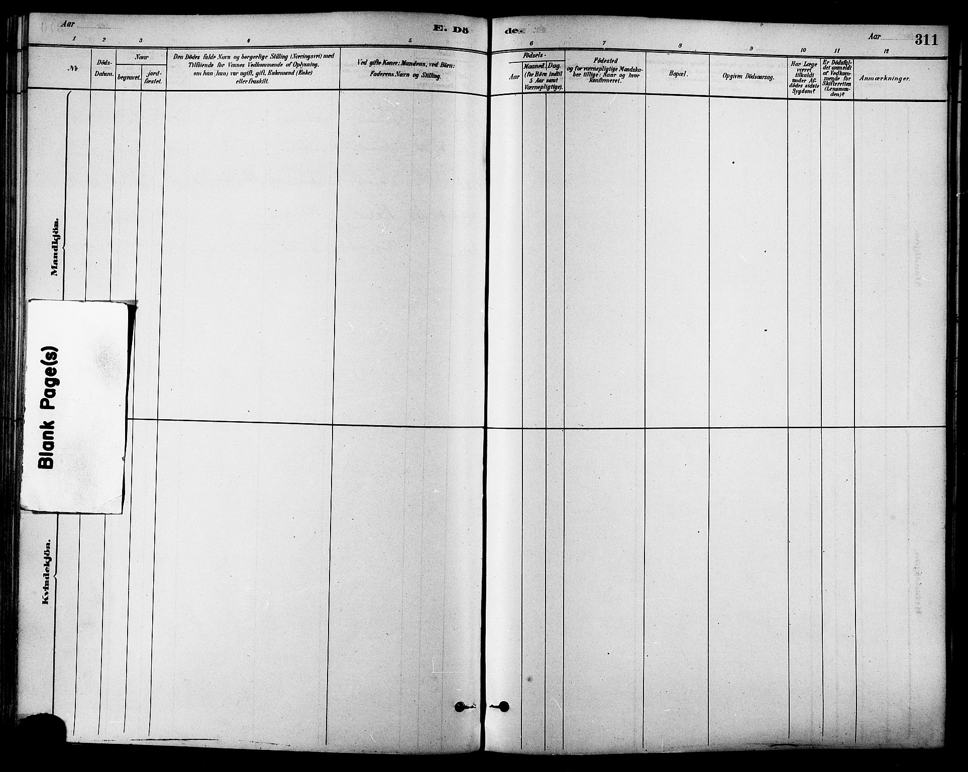 Ministerialprotokoller, klokkerbøker og fødselsregistre - Sør-Trøndelag, AV/SAT-A-1456/630/L0496: Ministerialbok nr. 630A09, 1879-1895, s. 311
