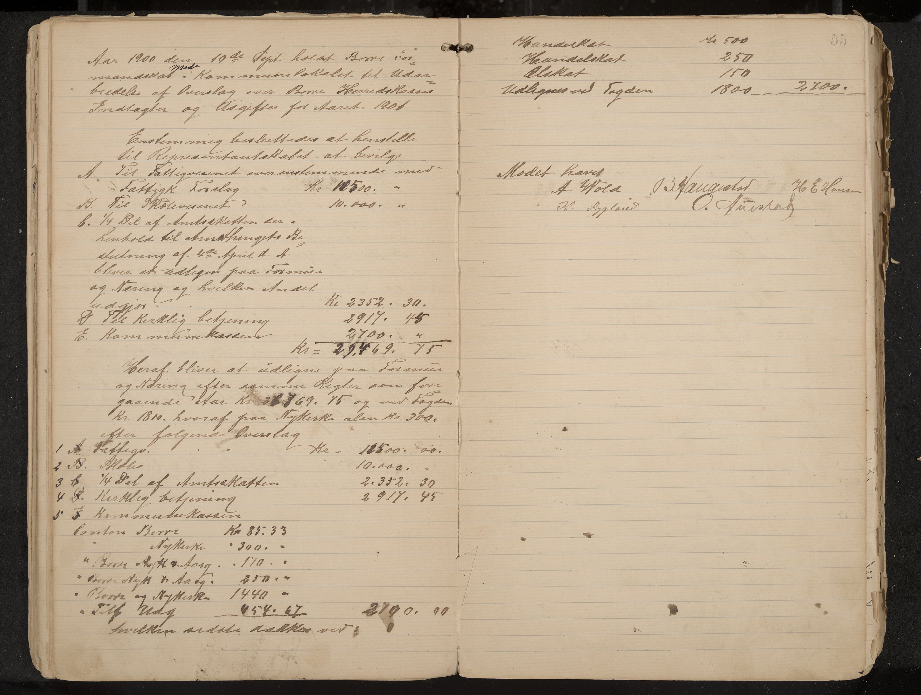 Borre formannskap og sentraladministrasjon, IKAK/0717021/A/L0003: Møtebok, 1896-1916, s. 55