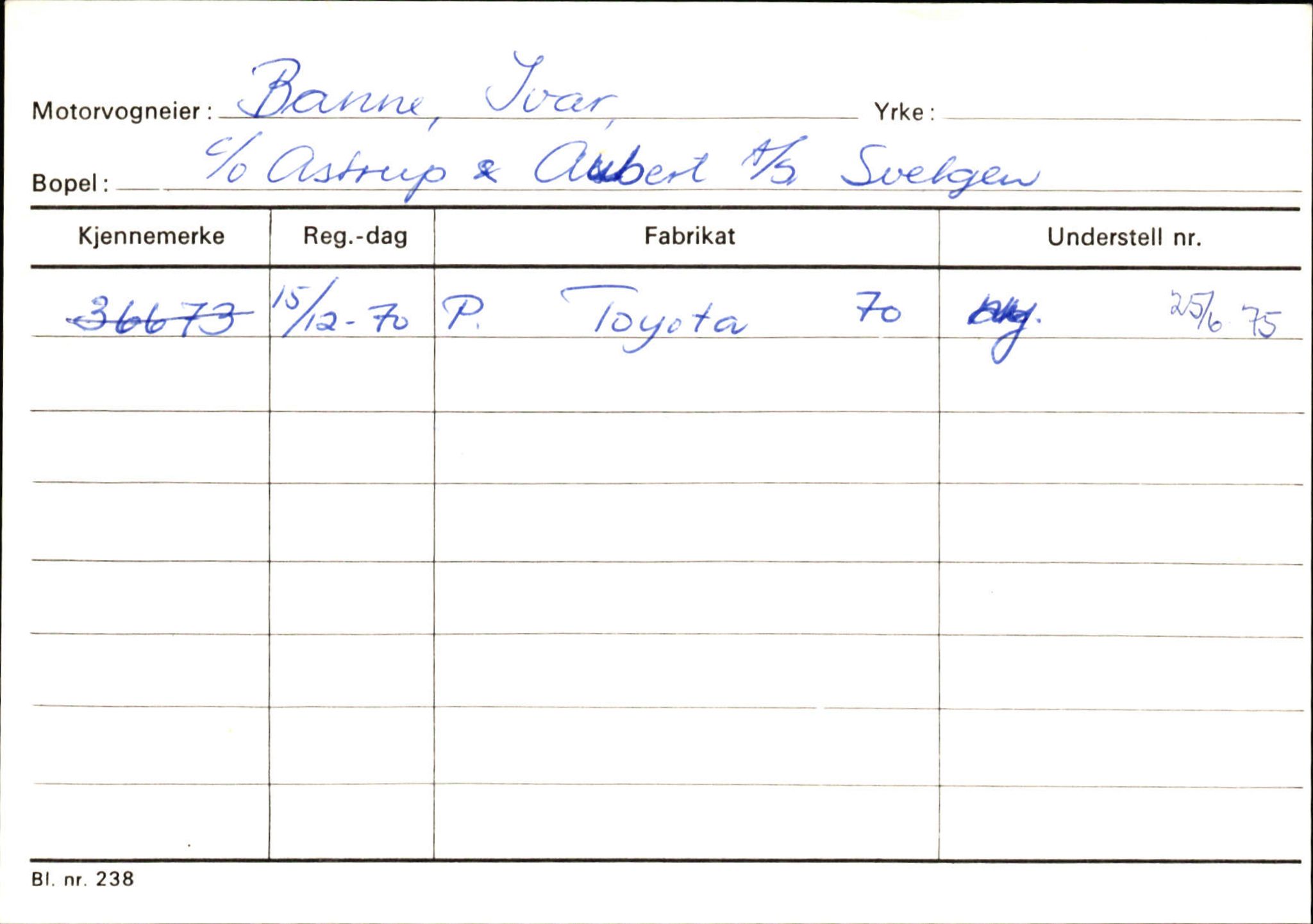 Statens vegvesen, Sogn og Fjordane vegkontor, AV/SAB-A-5301/4/F/L0133: Eigarregister Bremanger A-Å. Gaular A-H, 1945-1975, s. 65