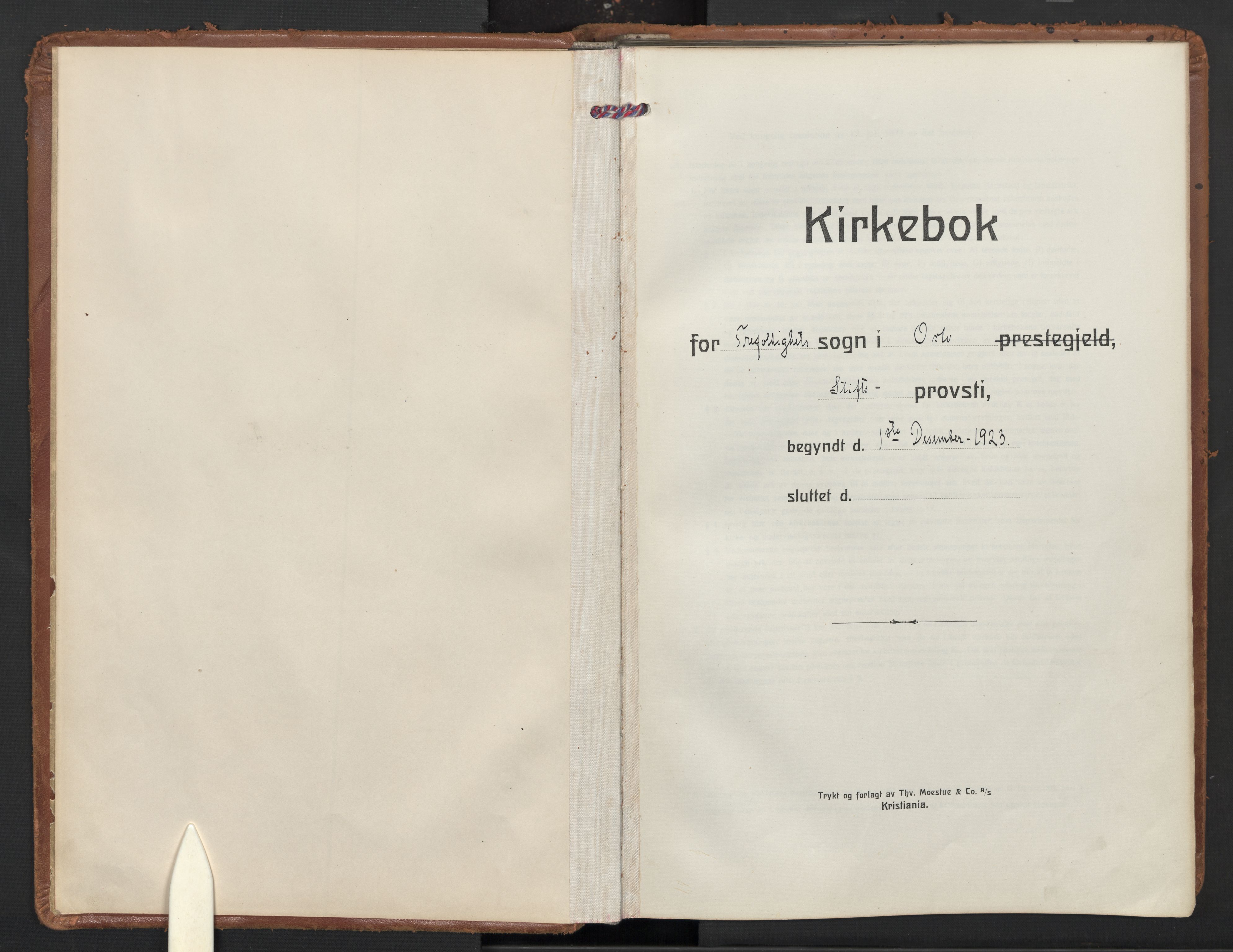 Trefoldighet prestekontor Kirkebøker, SAO/A-10882/F/Fg: Ministerialbok nr. VII 2, 1923-1940