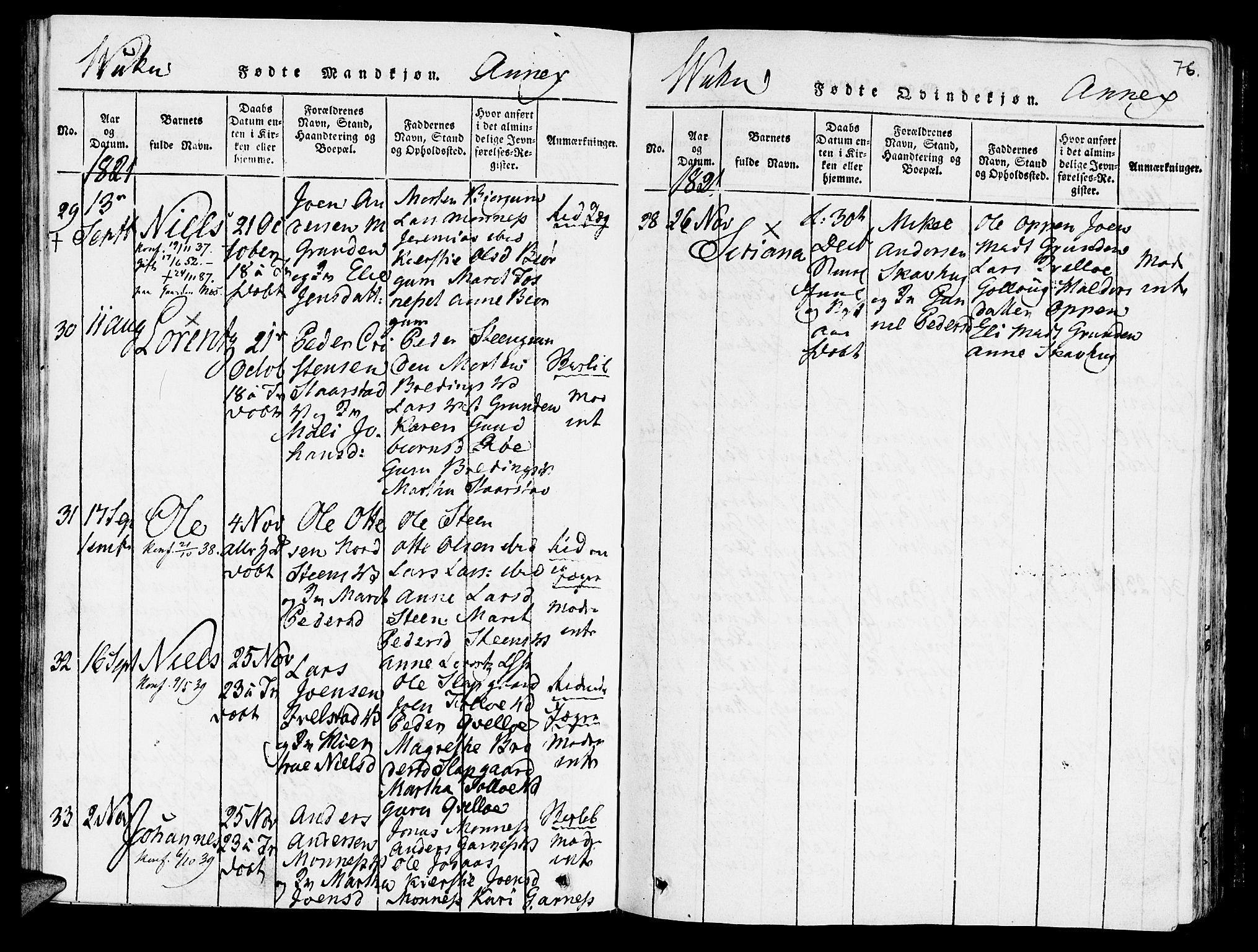 Ministerialprotokoller, klokkerbøker og fødselsregistre - Nord-Trøndelag, AV/SAT-A-1458/723/L0234: Ministerialbok nr. 723A05 /2, 1816-1821, s. 76