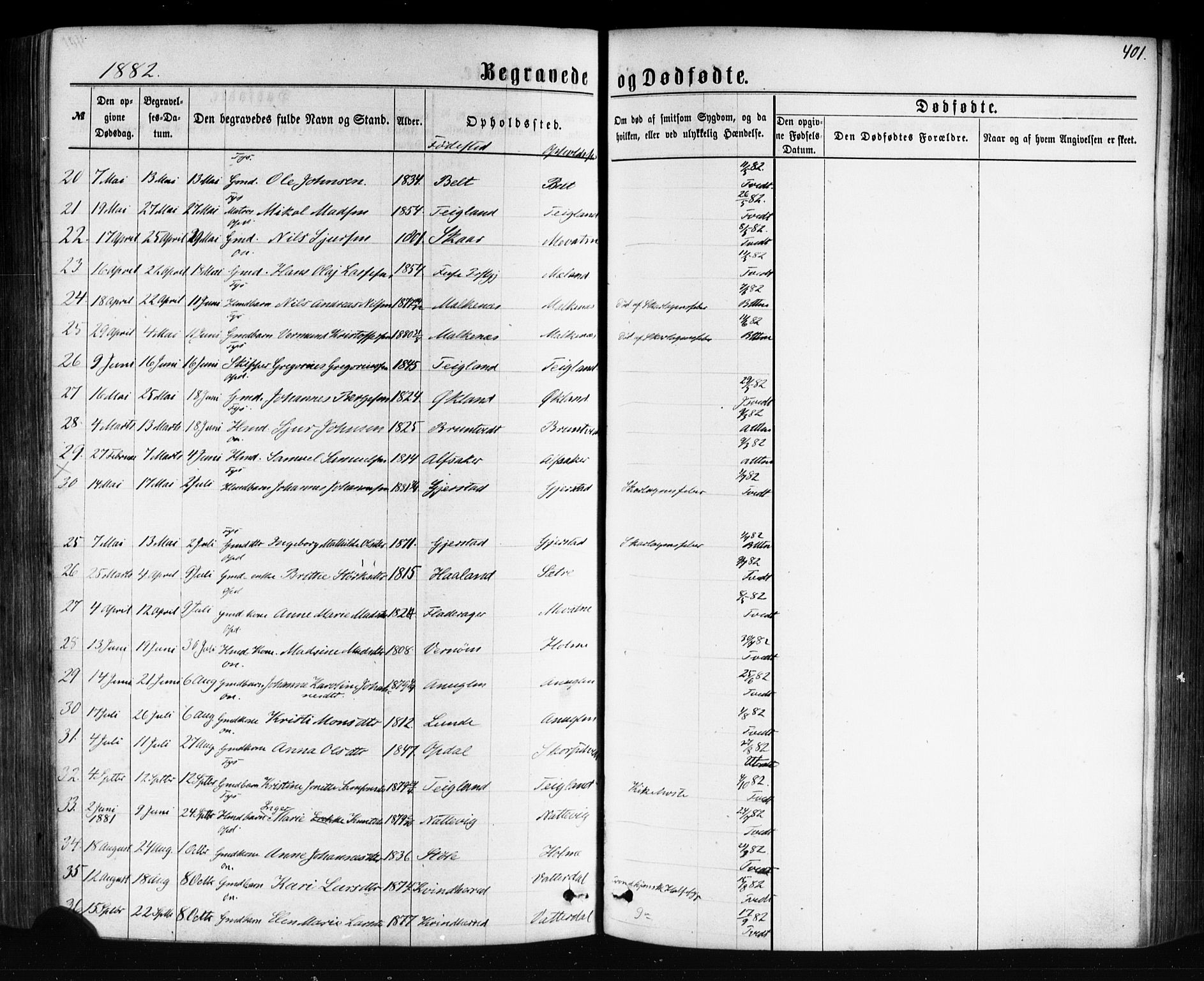 Tysnes sokneprestembete, AV/SAB-A-78601/H/Haa: Ministerialbok nr. A 12, 1872-1886, s. 401