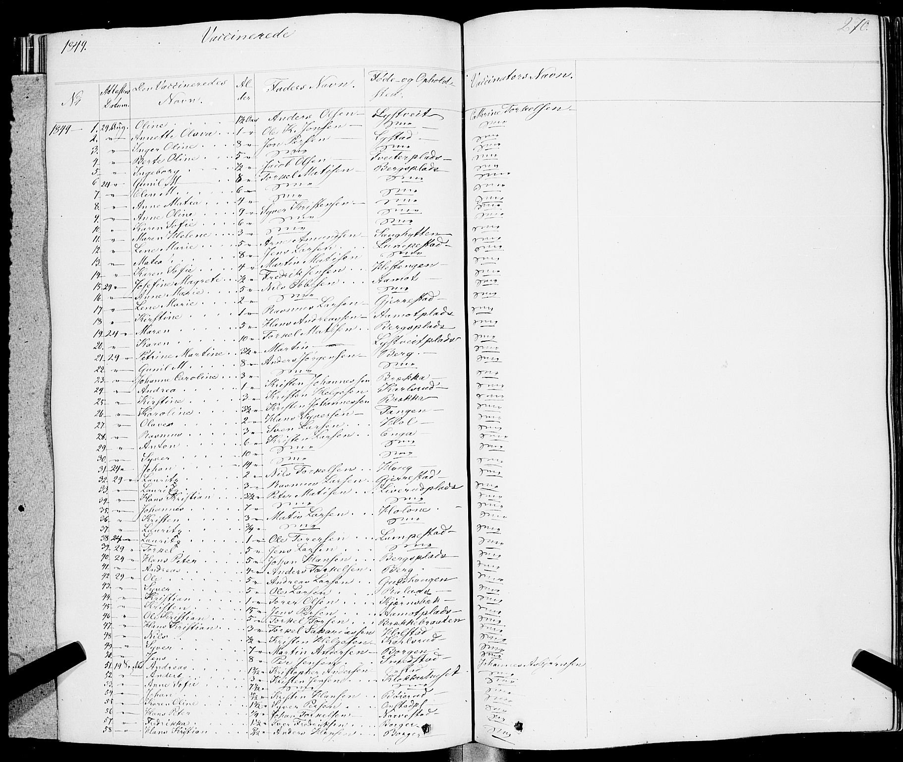 Skiptvet prestekontor Kirkebøker, SAO/A-20009/F/Fa/L0006: Ministerialbok nr. 6, 1839-1860, s. 270