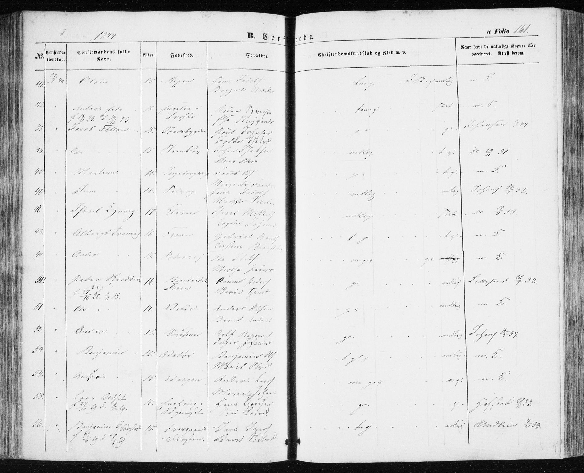 Ministerialprotokoller, klokkerbøker og fødselsregistre - Sør-Trøndelag, AV/SAT-A-1456/634/L0529: Ministerialbok nr. 634A05, 1843-1851, s. 161