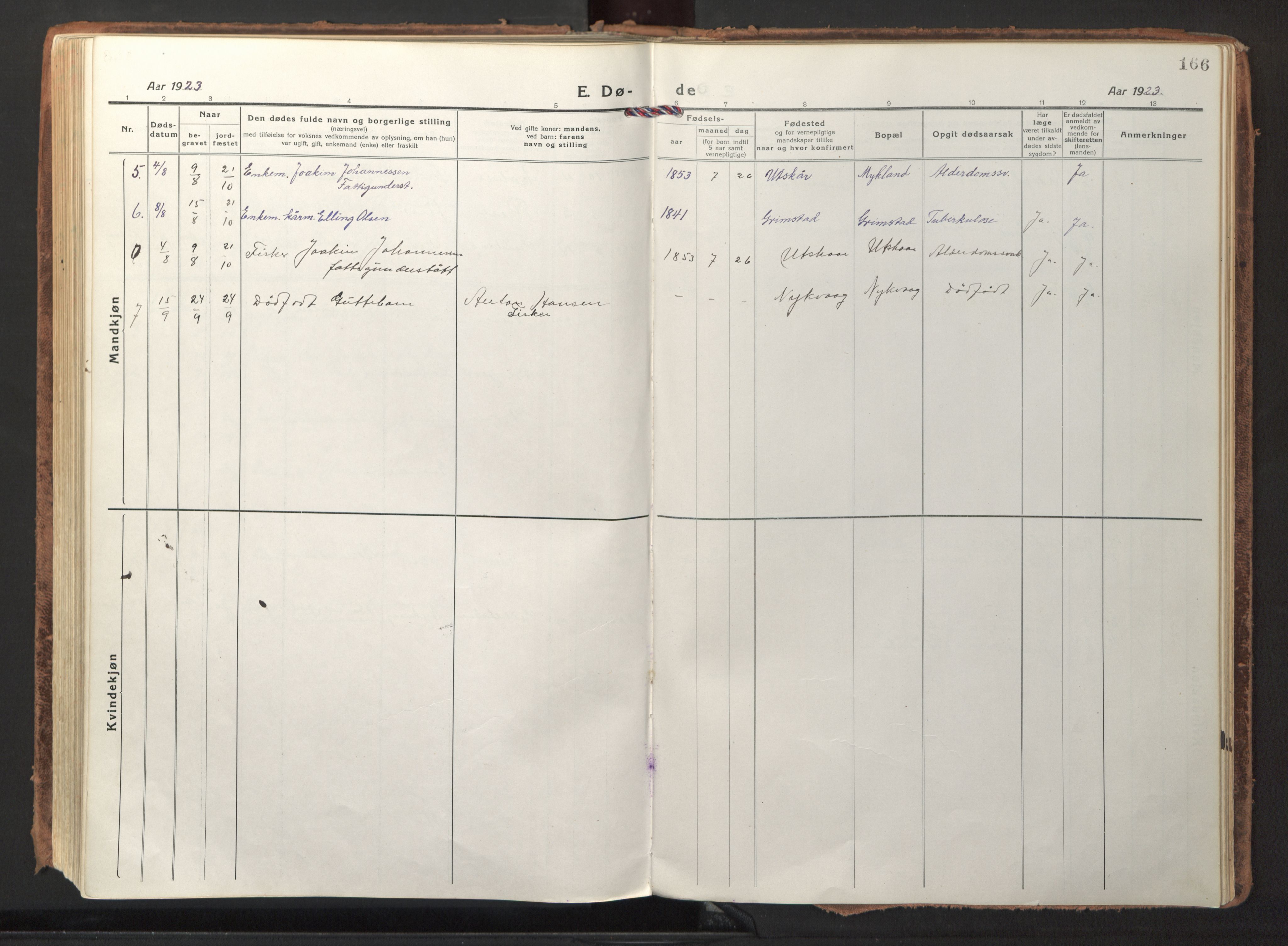 Ministerialprotokoller, klokkerbøker og fødselsregistre - Nordland, AV/SAT-A-1459/892/L1323: Ministerialbok nr. 892A04, 1917-1934, s. 166