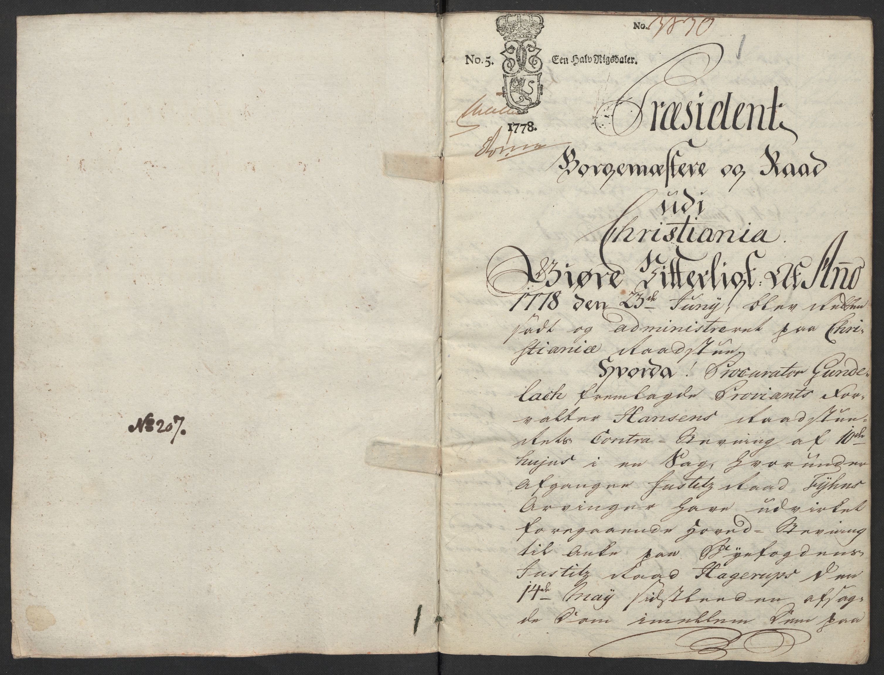 Kristiania stiftamt, SAO/A-10386/G/Gm/L0012: Domsakter og forhør, 1777-1783, s. 109