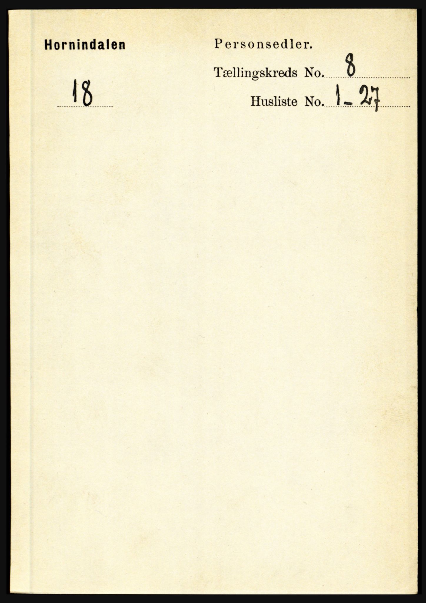 RA, Folketelling 1891 for 1444 Hornindal herred, 1891, s. 1895