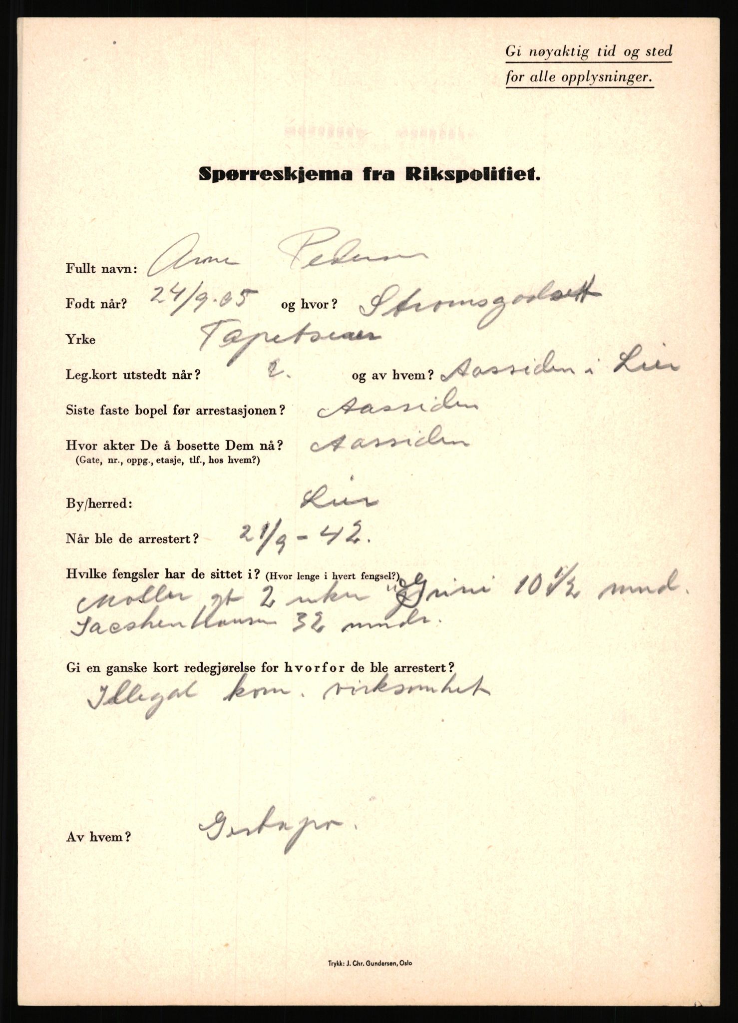 Rikspolitisjefen, AV/RA-S-1560/L/L0013: Noss, Eirik - Petrussen, Sigurd, 1940-1945, s. 971