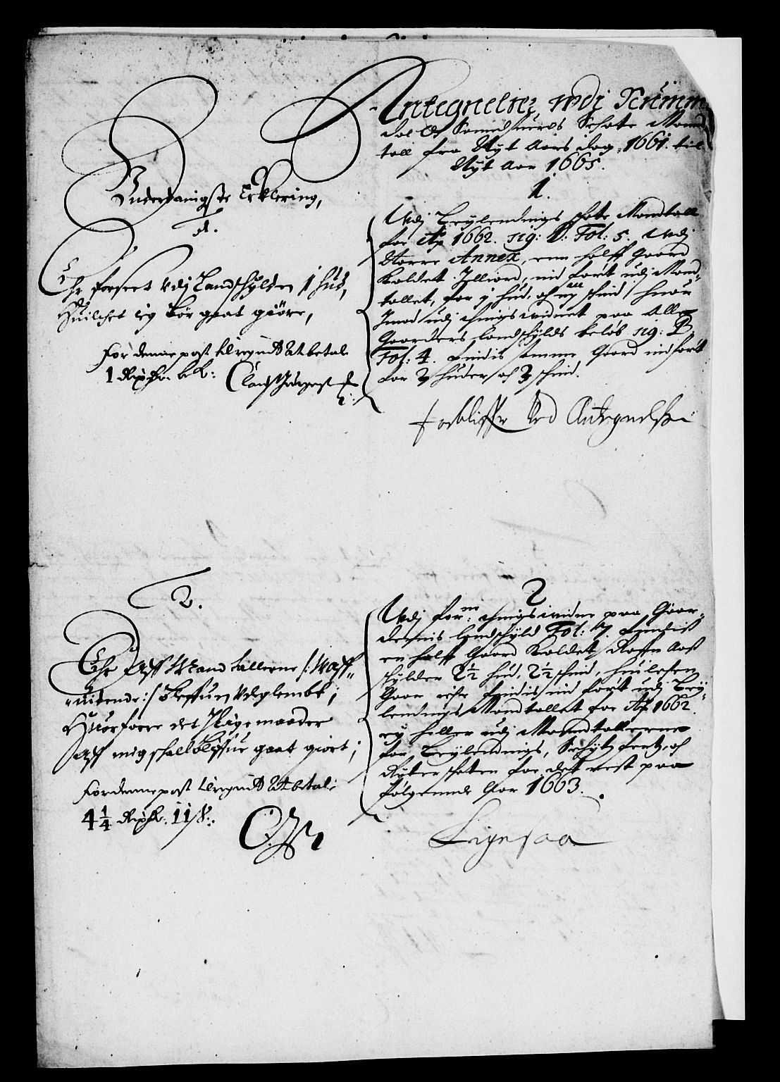 Rentekammeret inntil 1814, Reviderte regnskaper, Lensregnskaper, AV/RA-EA-5023/R/Rb/Rbn/L0006: Numedal og Sandsvær len, 1660-1664