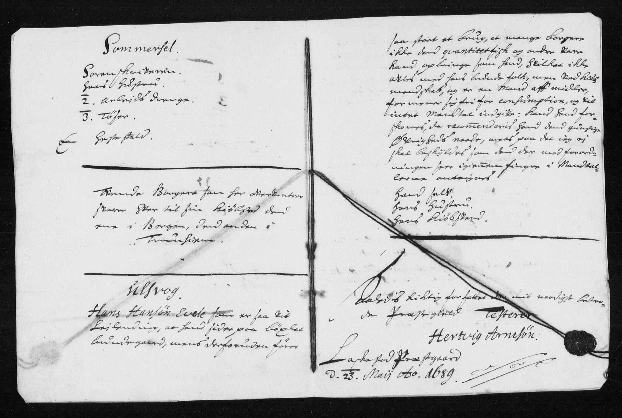 Rentekammeret inntil 1814, Reviderte regnskaper, Stiftamtstueregnskaper, Trondheim stiftamt og Nordland amt, AV/RA-EA-6044/R/Rh/L0013: Nordland amt, 1689