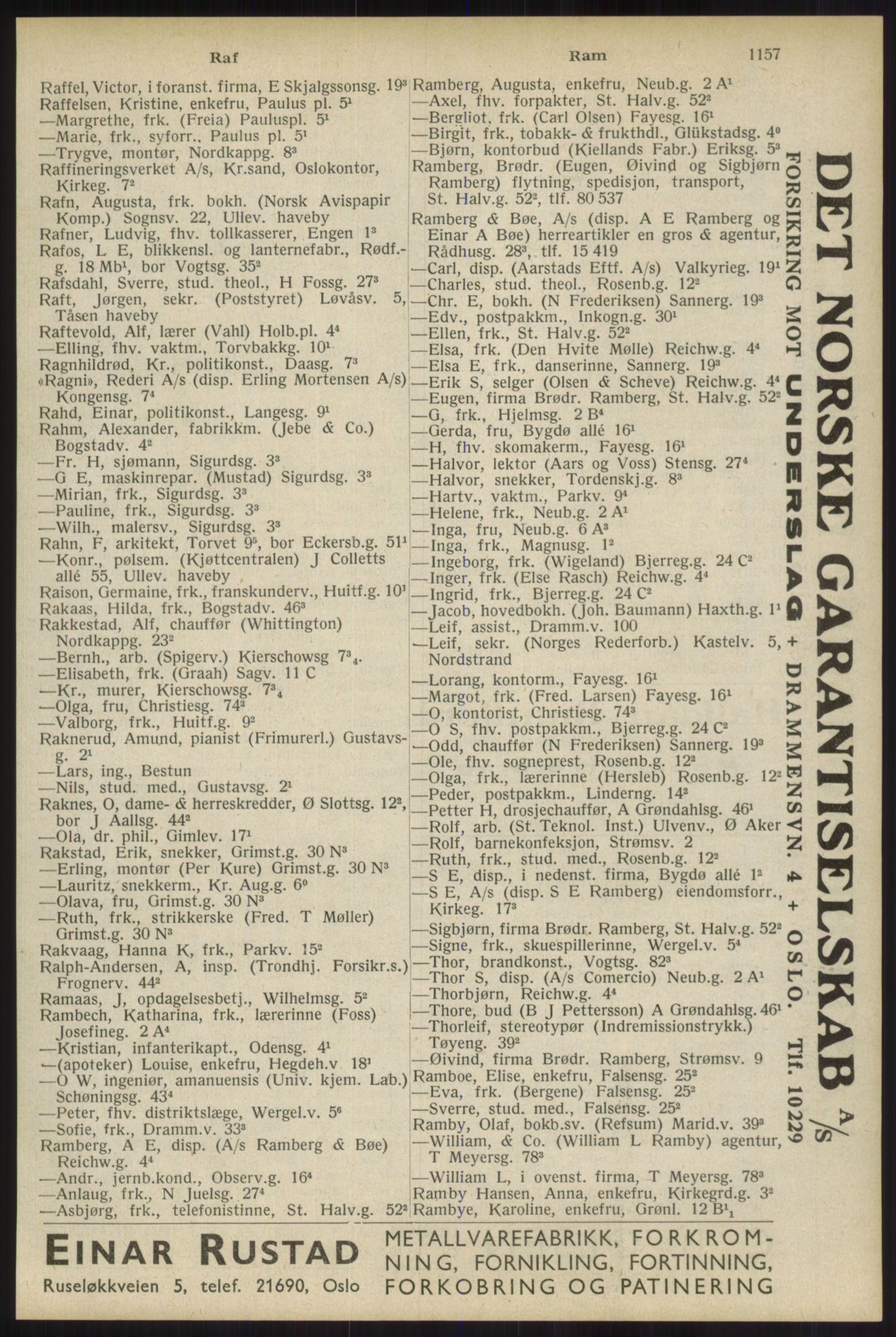 Kristiania/Oslo adressebok, PUBL/-, 1934, s. 1157