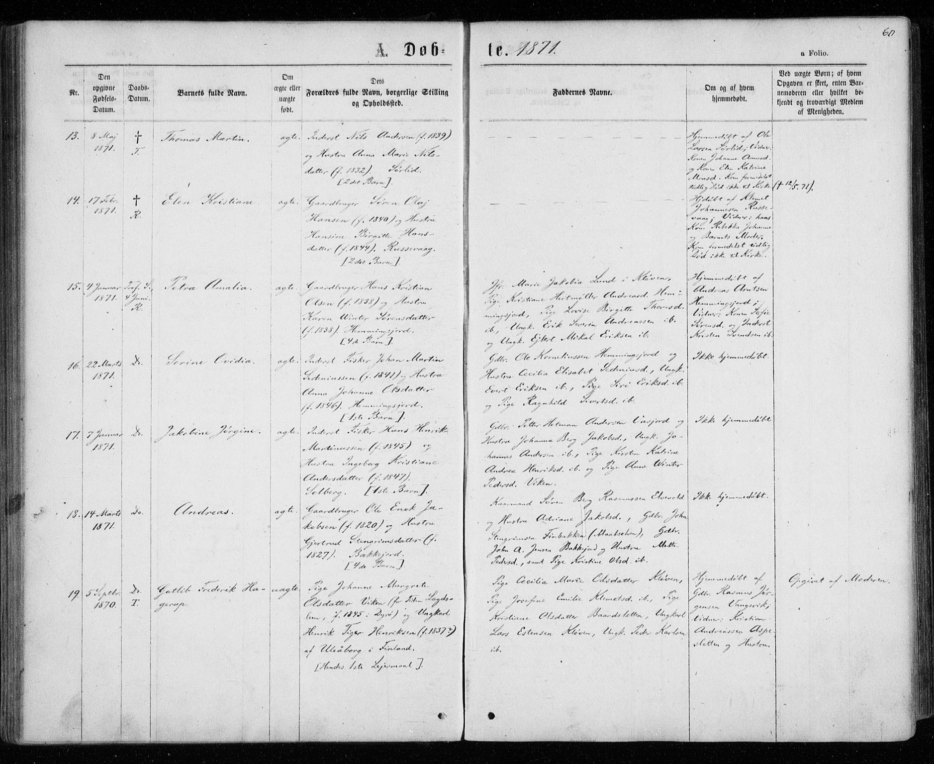 Tranøy sokneprestkontor, AV/SATØ-S-1313/I/Ia/Iaa/L0008kirke: Ministerialbok nr. 8, 1867-1877, s. 60