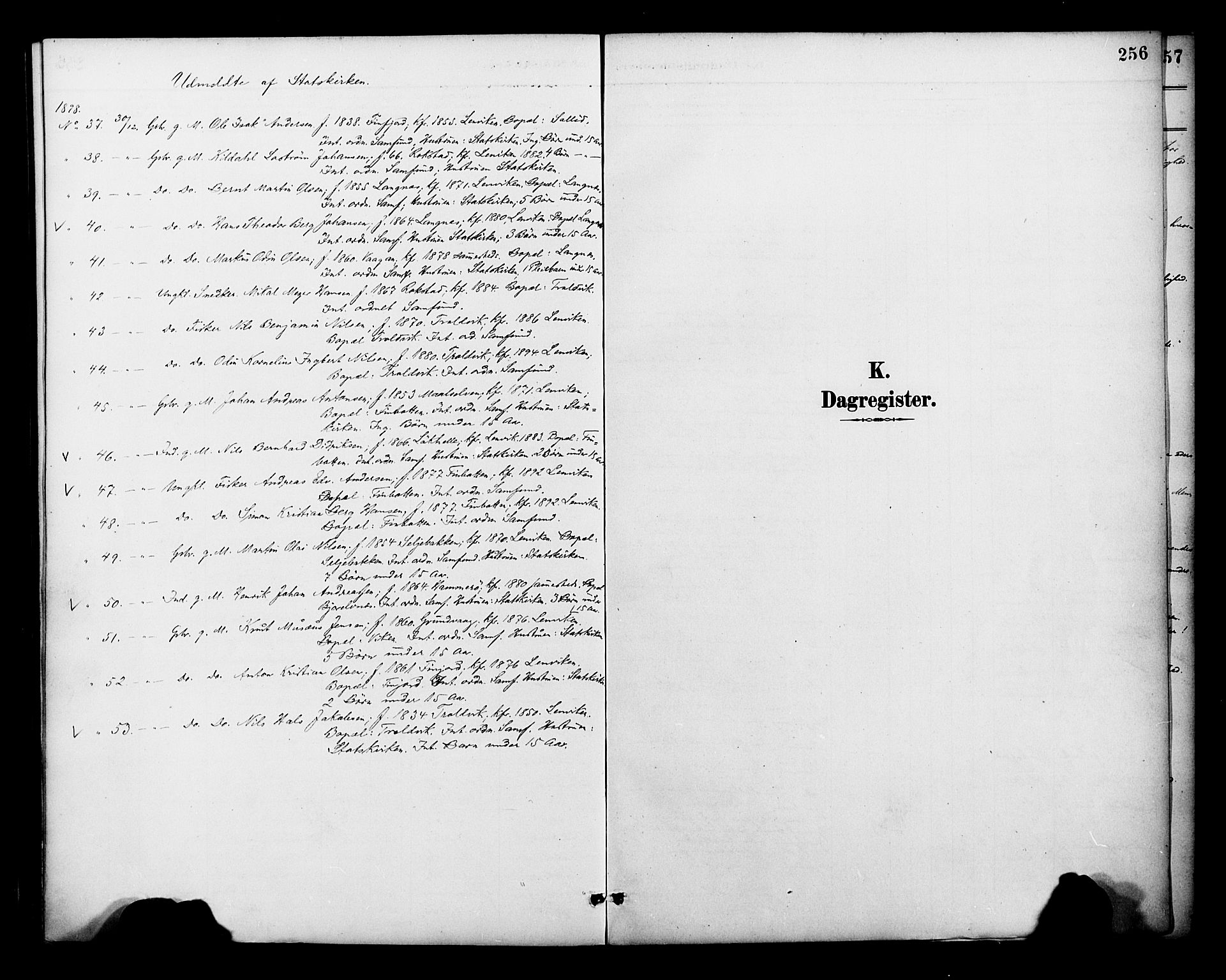 Lenvik sokneprestembete, AV/SATØ-S-1310/H/Ha/Haa/L0013kirke: Ministerialbok nr. 13, 1890-1898, s. 255b