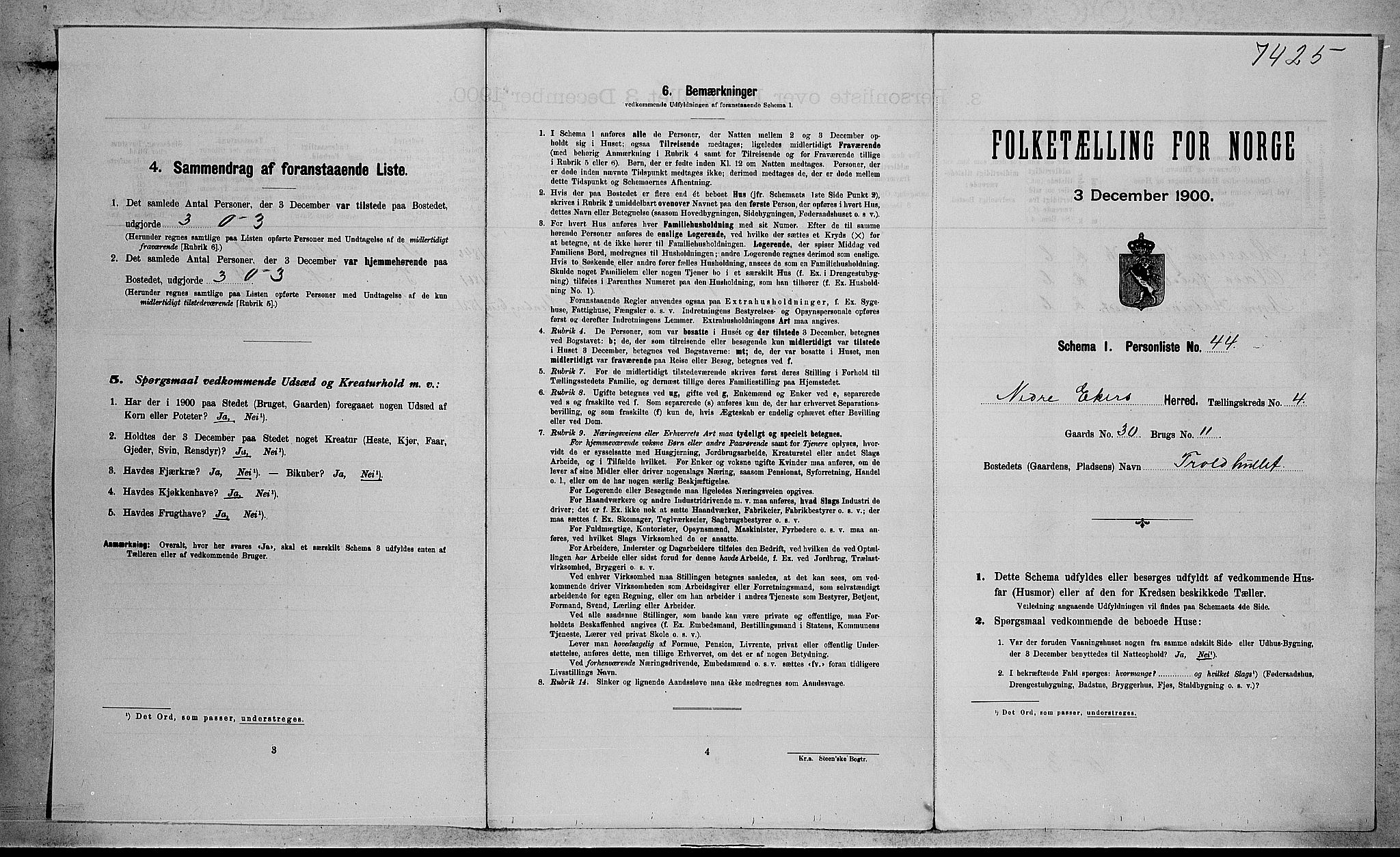 RA, Folketelling 1900 for 0625 Nedre Eiker herred, 1900, s. 545