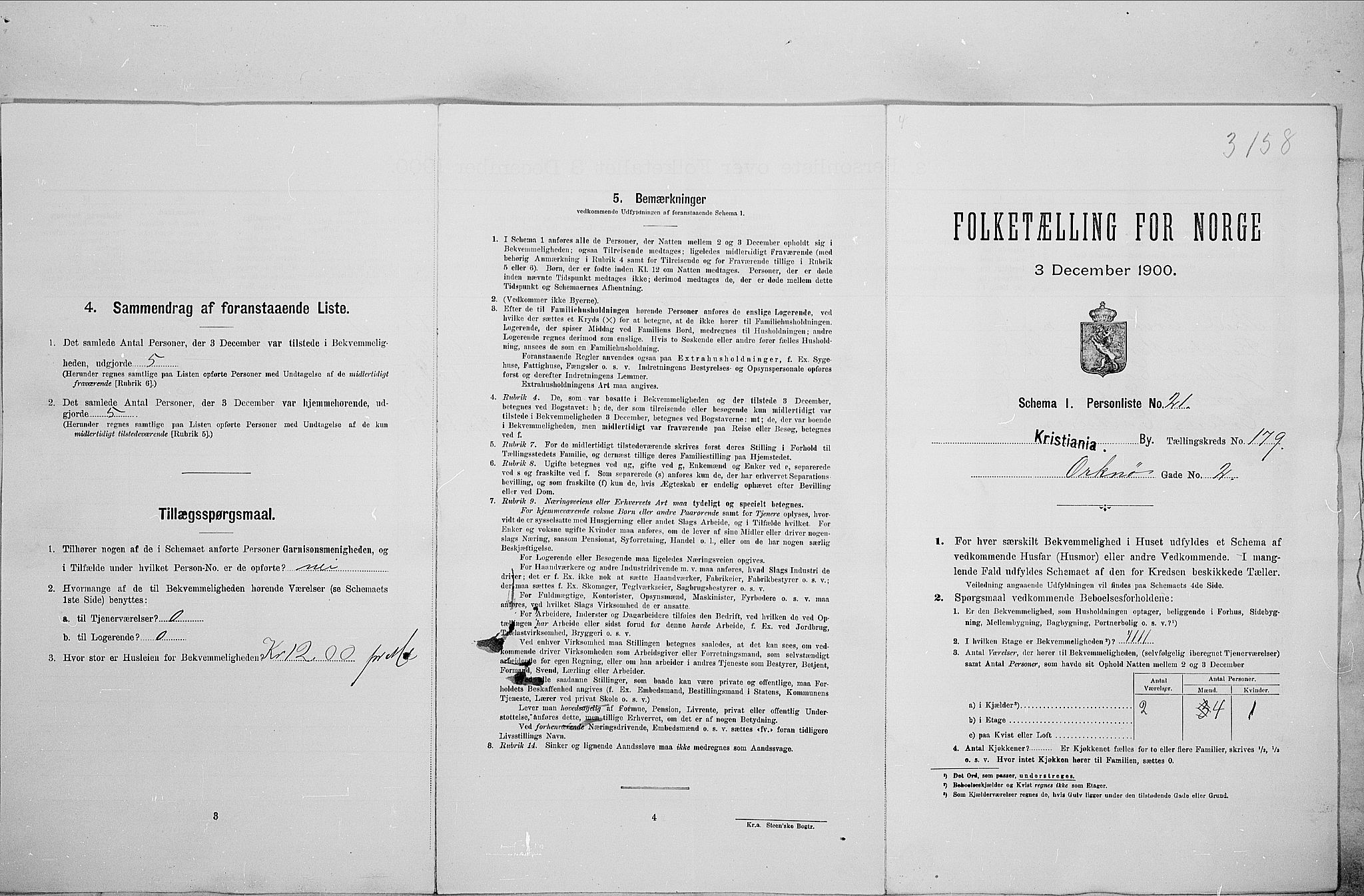 SAO, Folketelling 1900 for 0301 Kristiania kjøpstad, 1900, s. 68532