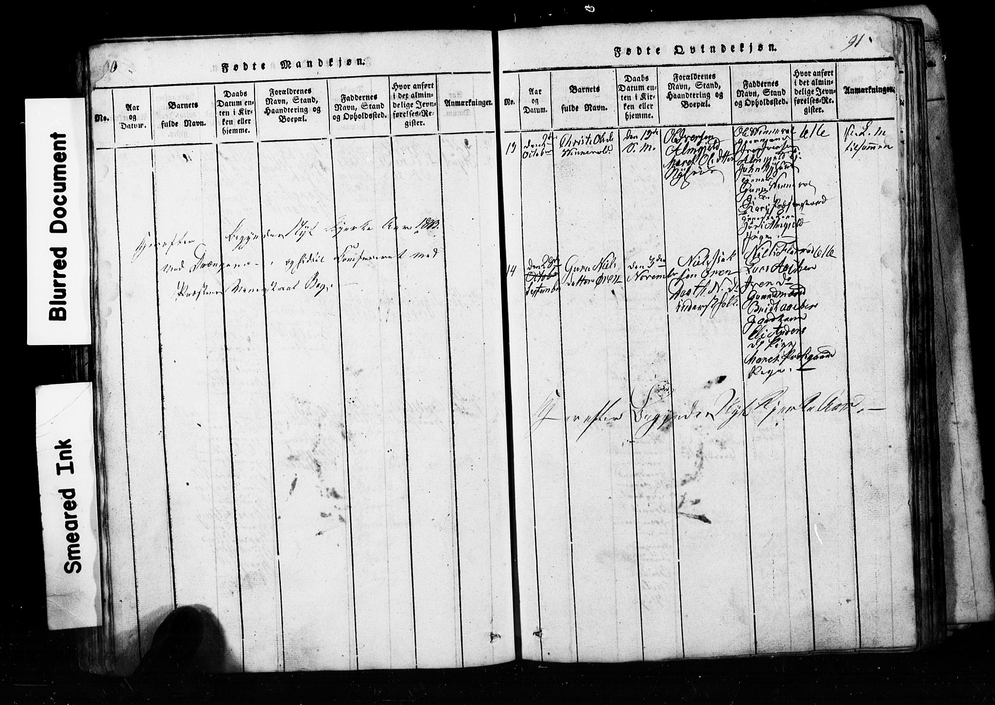 Ministerialprotokoller, klokkerbøker og fødselsregistre - Møre og Romsdal, AV/SAT-A-1454/590/L1016: Klokkerbok nr. 590C01, 1819-1838, s. 90-91