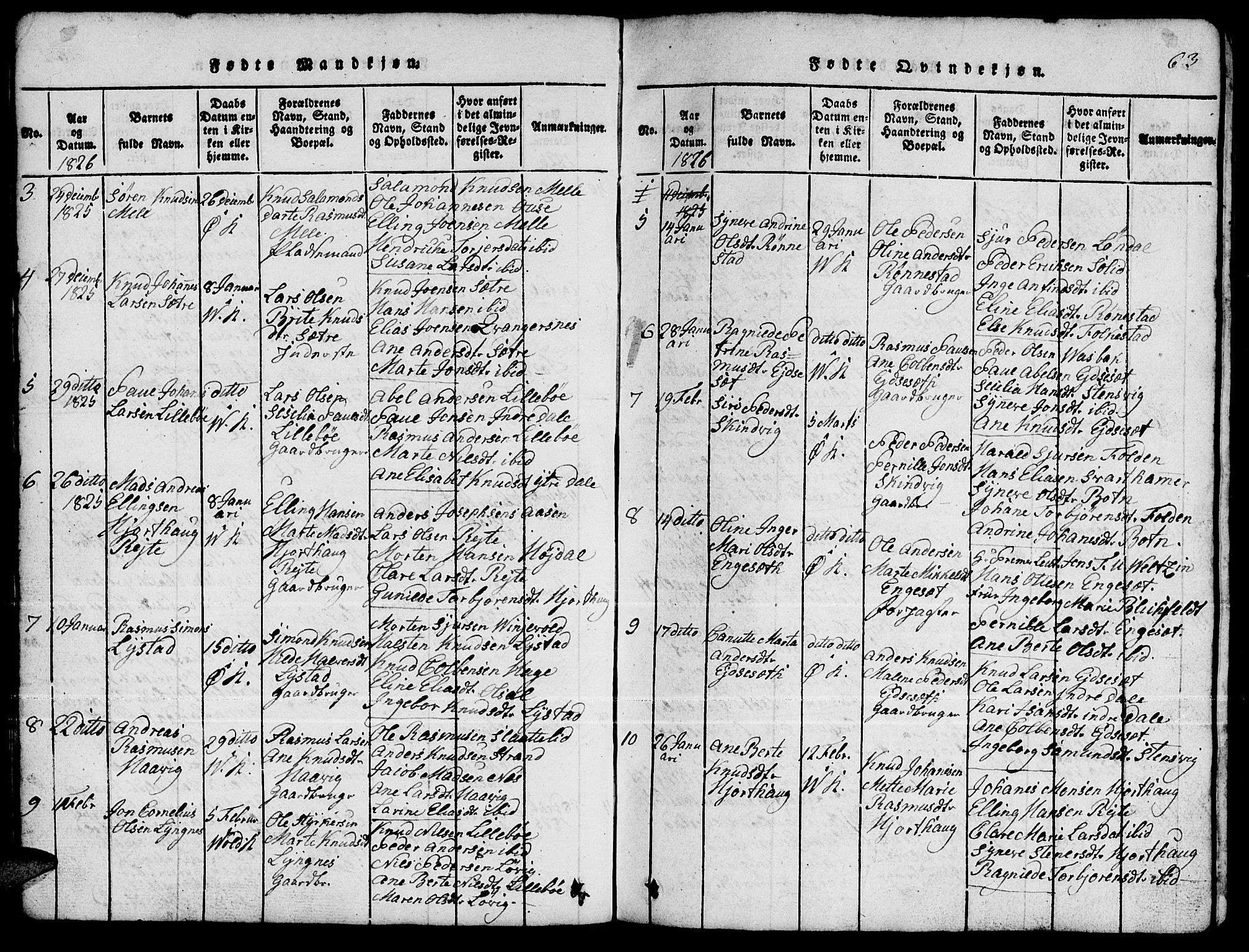 Ministerialprotokoller, klokkerbøker og fødselsregistre - Møre og Romsdal, AV/SAT-A-1454/511/L0155: Klokkerbok nr. 511C01, 1817-1829, s. 63