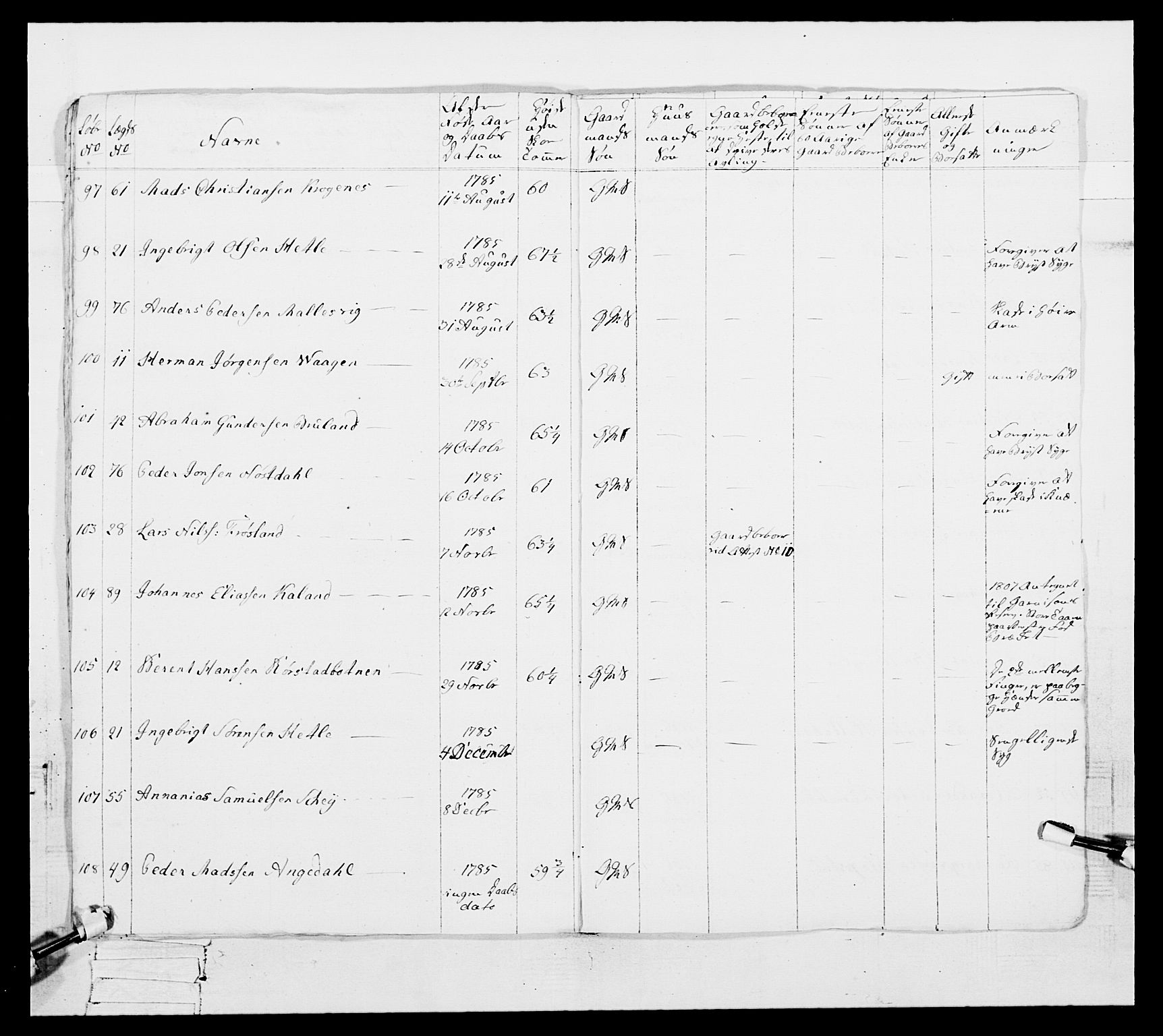 Generalitets- og kommissariatskollegiet, Det kongelige norske kommissariatskollegium, AV/RA-EA-5420/E/Eh/L0098: Bergenhusiske nasjonale infanteriregiment, 1808, s. 57