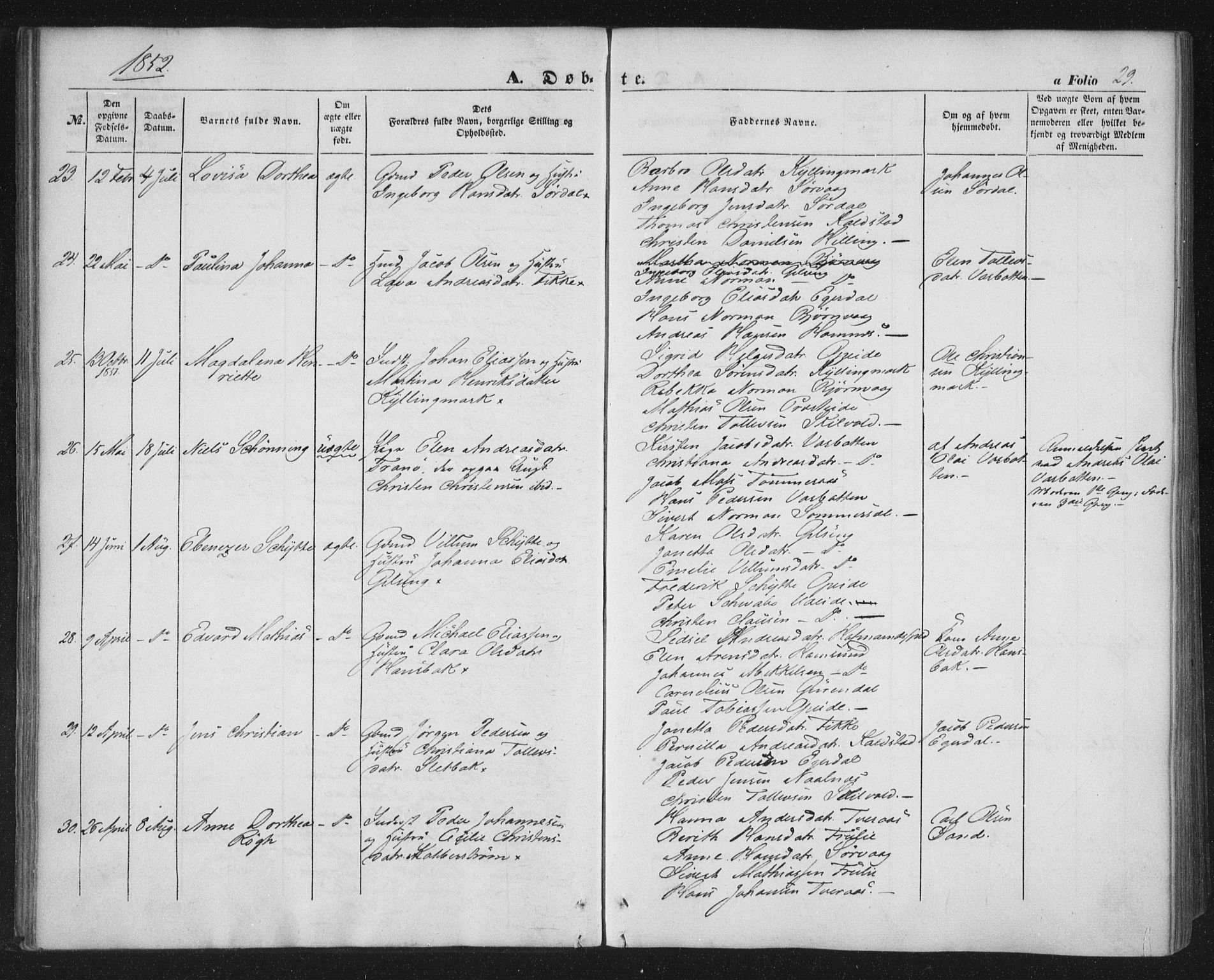 Ministerialprotokoller, klokkerbøker og fødselsregistre - Nordland, AV/SAT-A-1459/859/L0844: Ministerialbok nr. 859A04, 1849-1862, s. 29