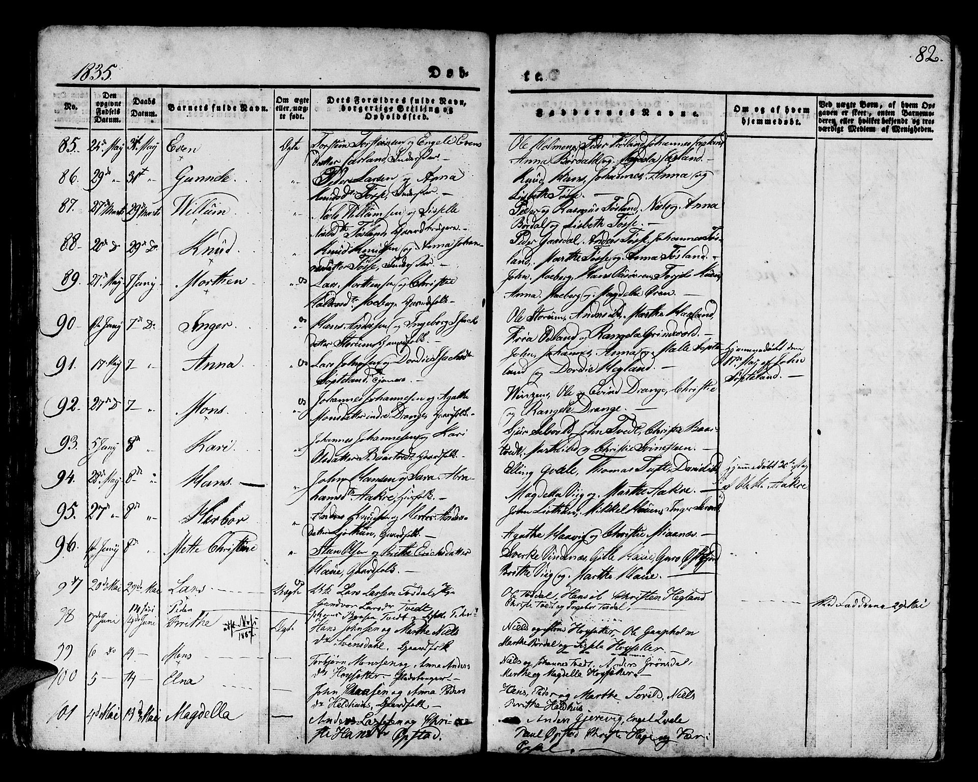 Os sokneprestembete, AV/SAB-A-99929: Ministerialbok nr. A 14, 1826-1839, s. 82