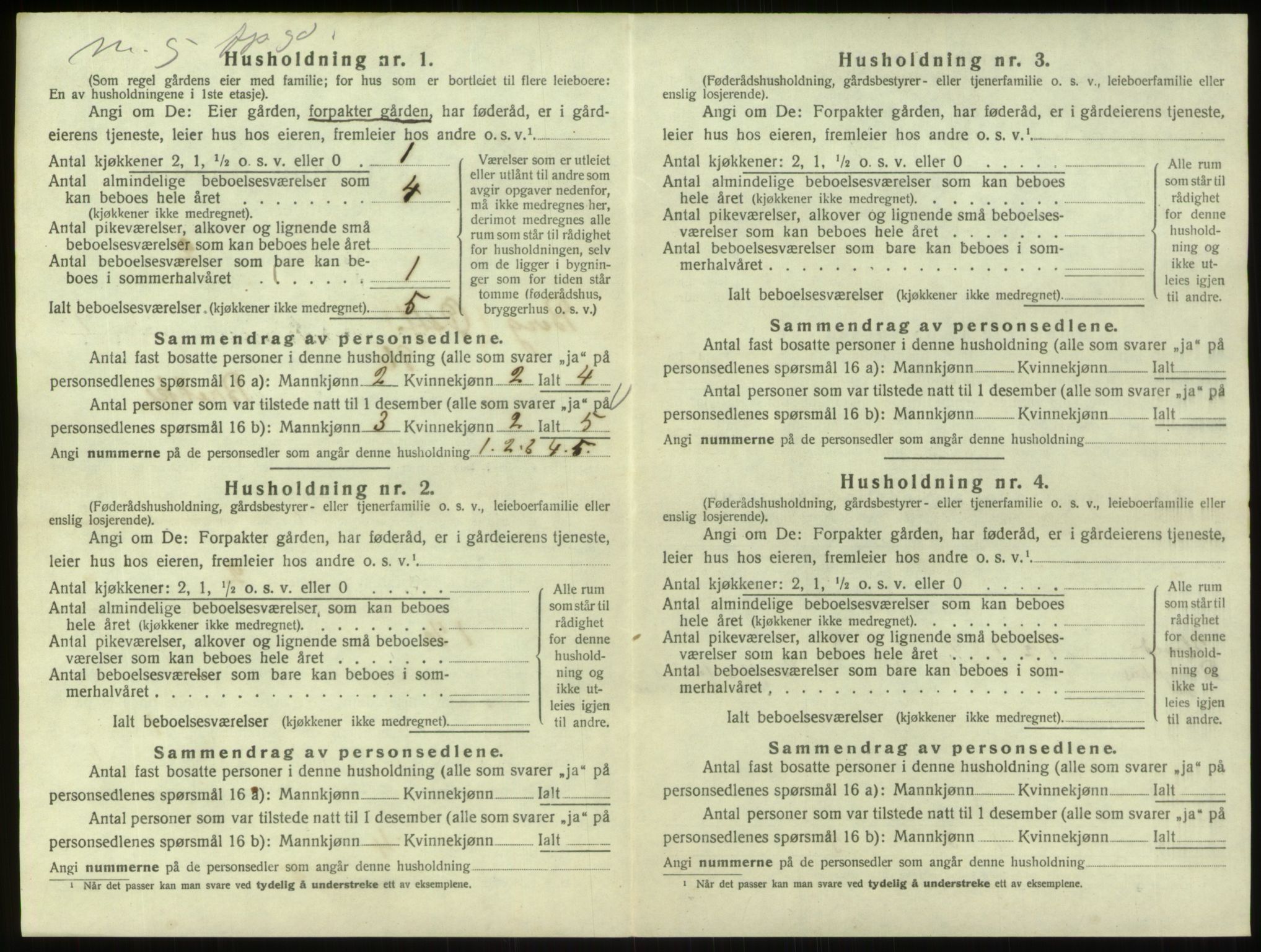 SAO, Folketelling 1920 for 0116 Berg herred, 1920, s. 1920