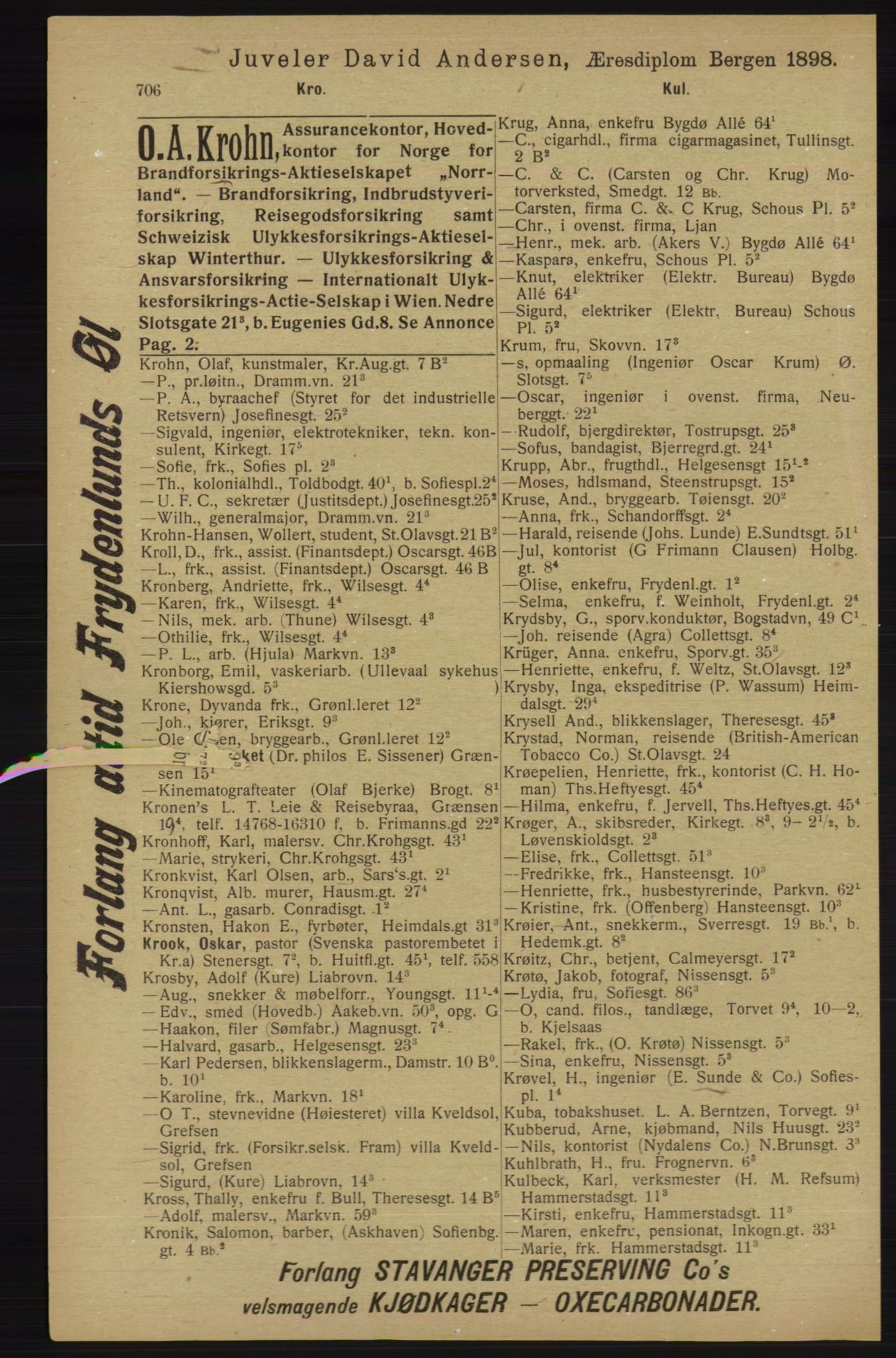 Kristiania/Oslo adressebok, PUBL/-, 1913, s. 718