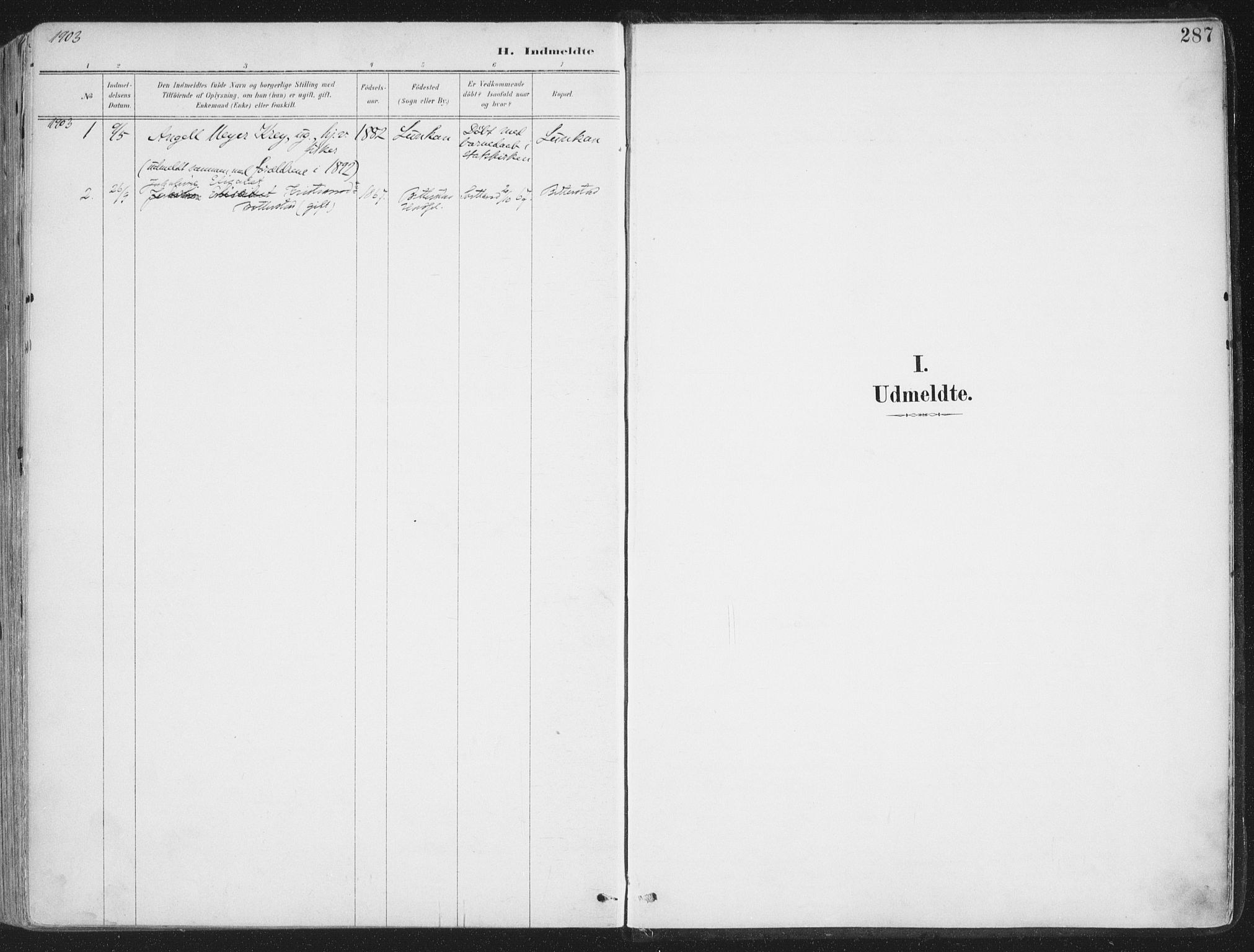 Ministerialprotokoller, klokkerbøker og fødselsregistre - Nordland, AV/SAT-A-1459/888/L1246: Ministerialbok nr. 888A12, 1891-1903, s. 287