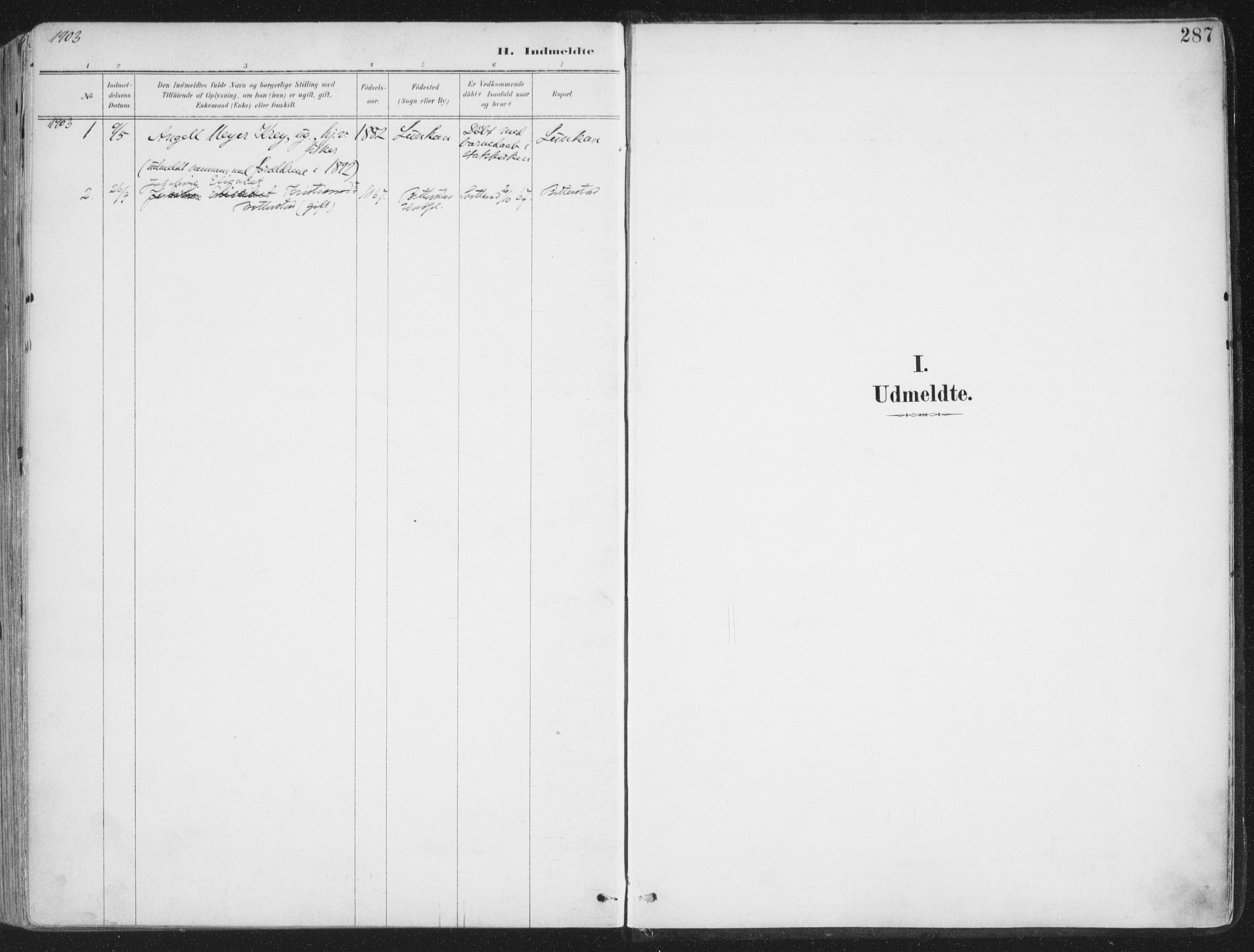 Ministerialprotokoller, klokkerbøker og fødselsregistre - Nordland, SAT/A-1459/888/L1246: Ministerialbok nr. 888A12, 1891-1903, s. 287