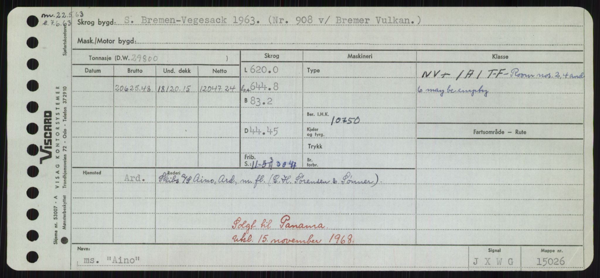 Sjøfartsdirektoratet med forløpere, Skipsmålingen, RA/S-1627/H/Hd/L0001: Fartøy, A-Anv, s. 161